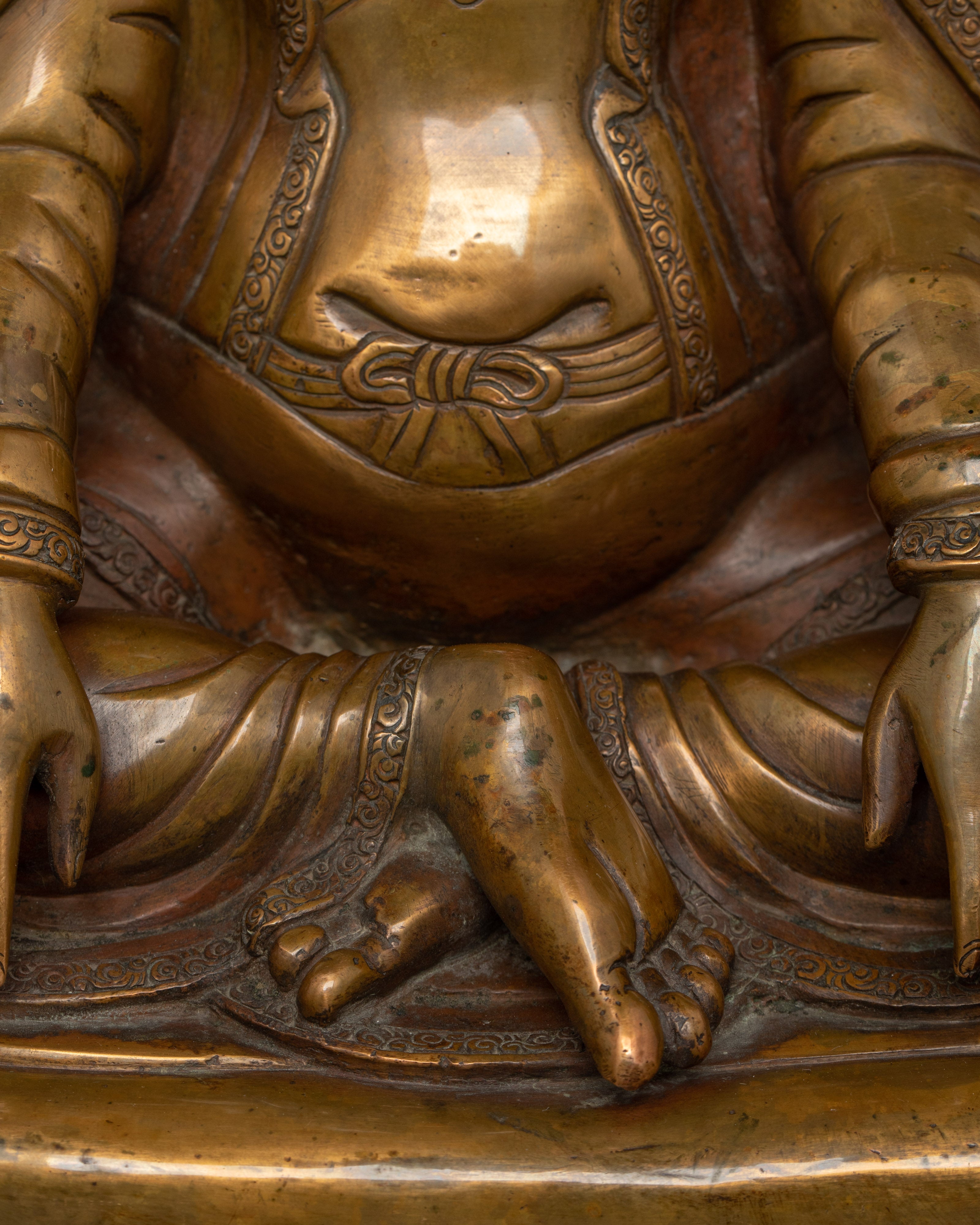 Handmade Marpha Buddhist Copper Statue | Nepalese Shrine Art
