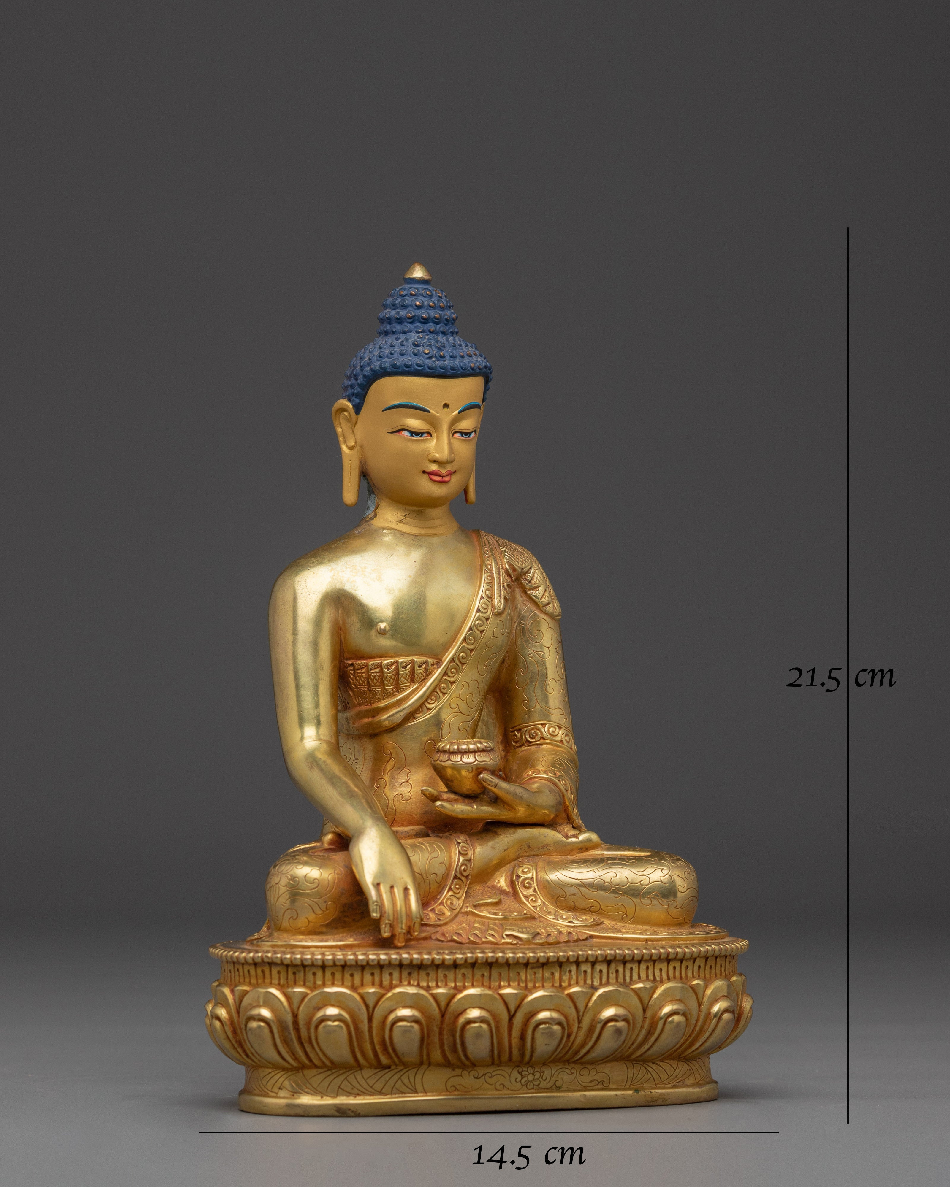 Peaceful Shakyamuni Buddha in Copper 
