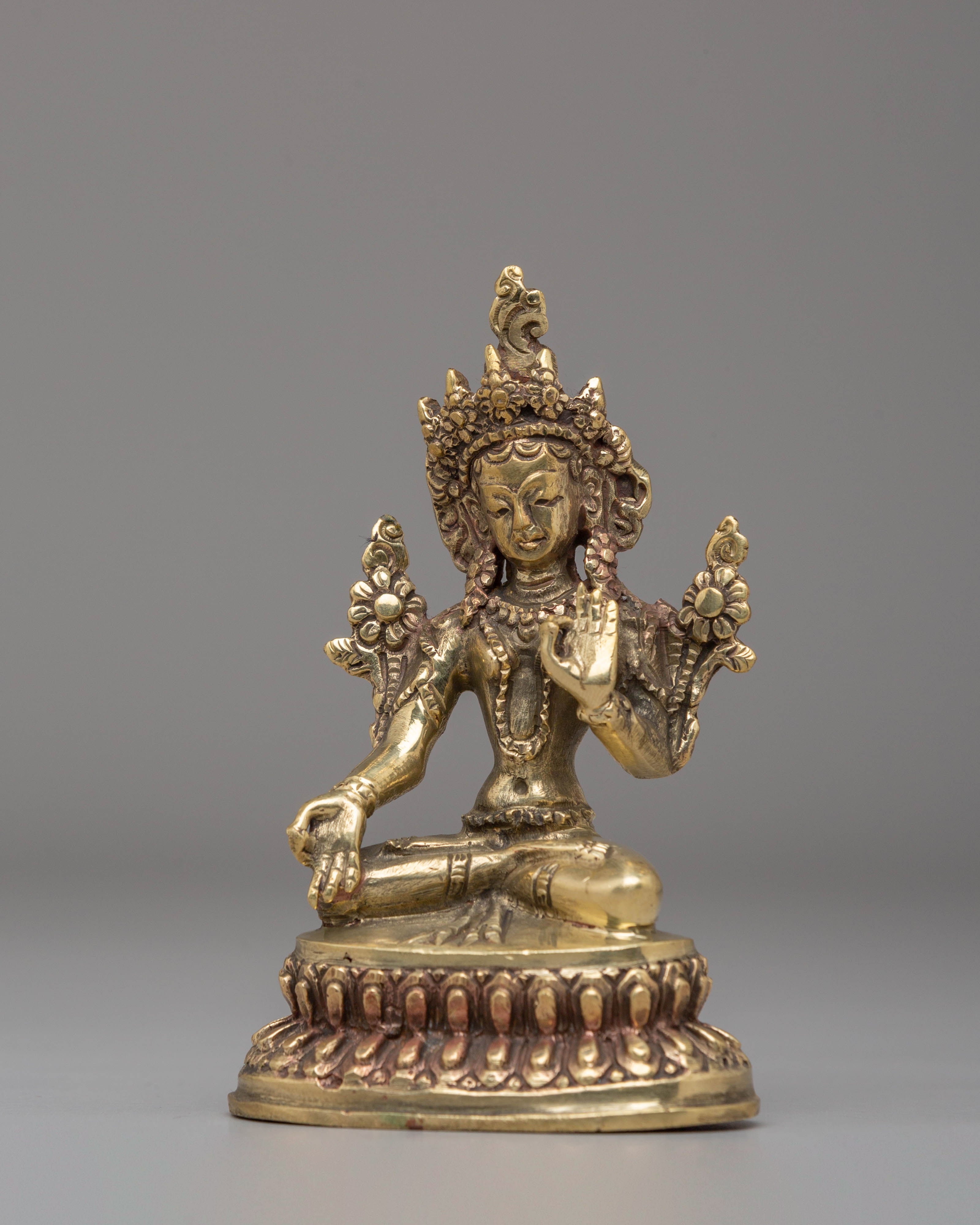 Sacred White Tara Buddhist Statue | Handcrafted Tibetan Sculpture