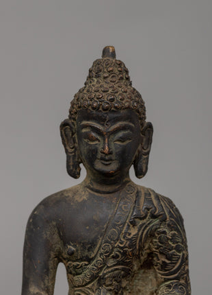 Shakyamuni Buddha Enlightened Master Copper Statue