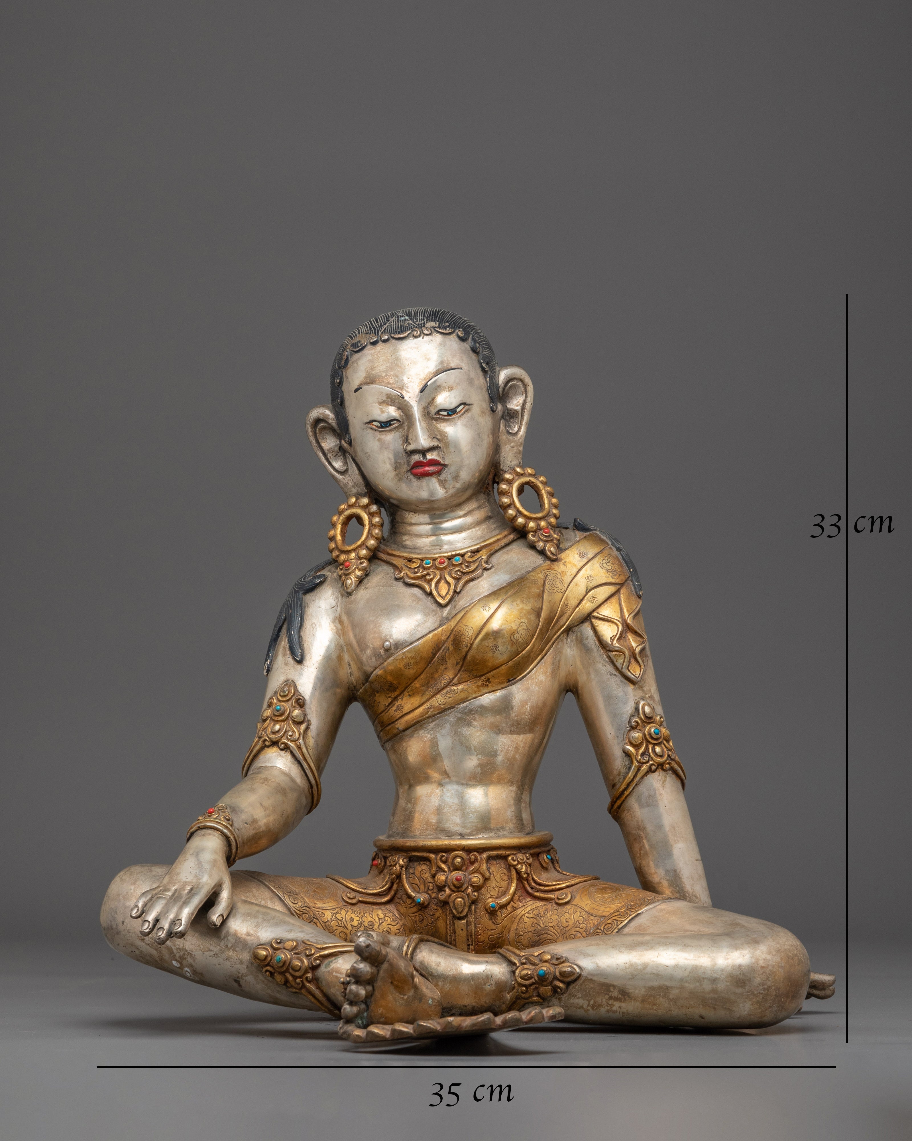 Parvati Copper Gold Plated Statue | Gold & Silver Plating