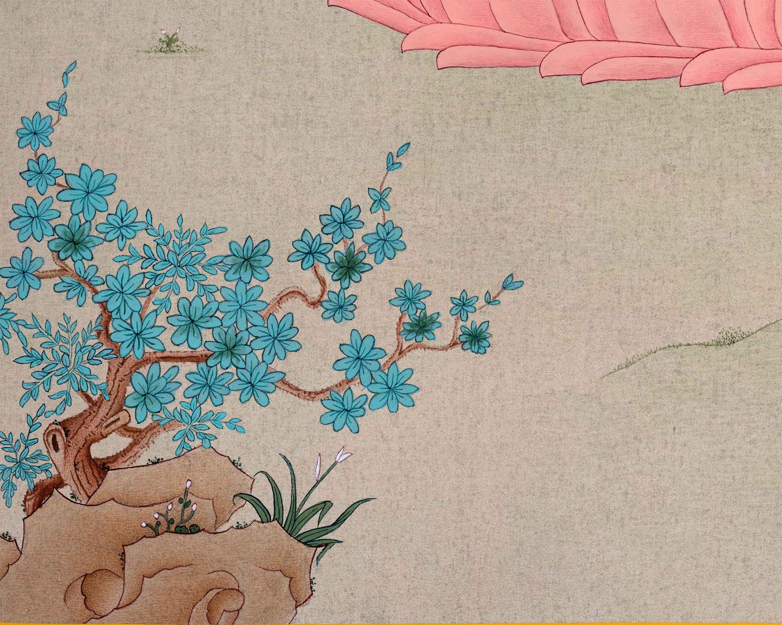 The Blue Buddha, God of Medicine Thangka | Medicine Buddha | Tibetan Helaing Deity