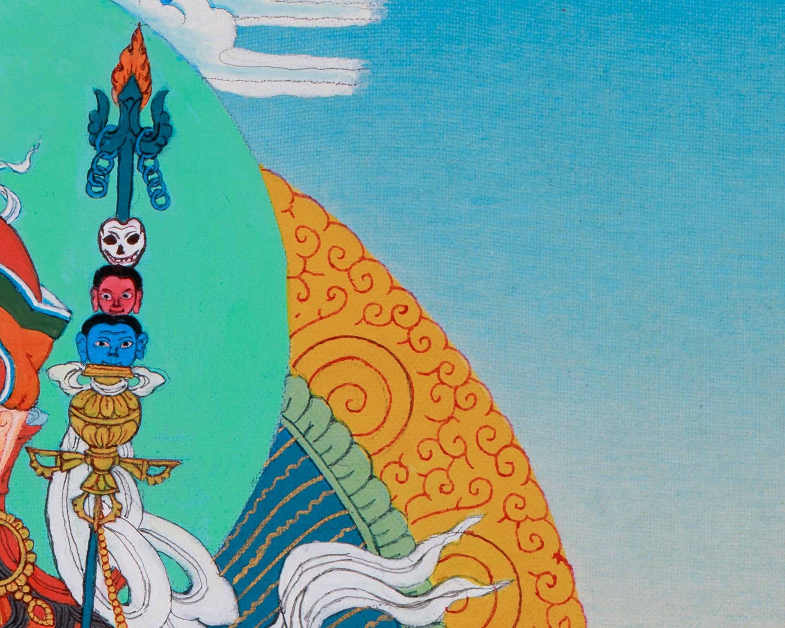 Enlightened Master, Guru Padmasambhava Thangka | Tibetan Buddhism
