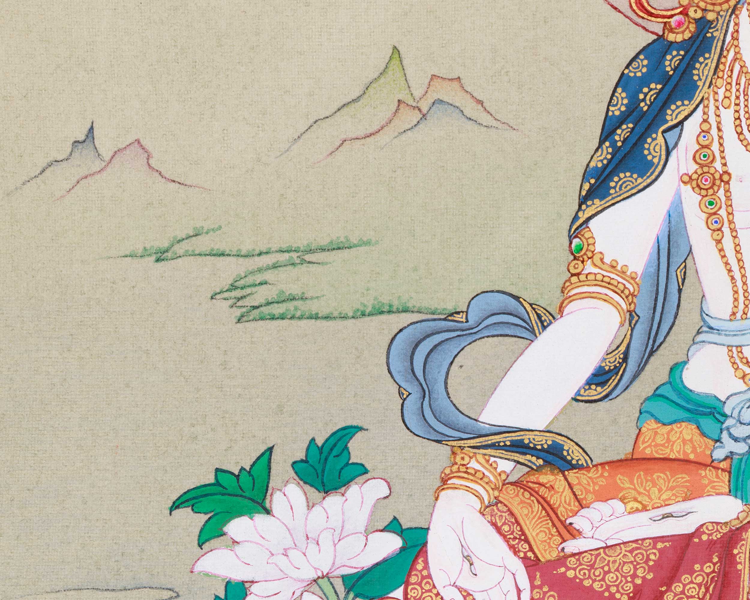 White Tara, Healing Buddhist Goddess | Seven-Eyed Female Buddha