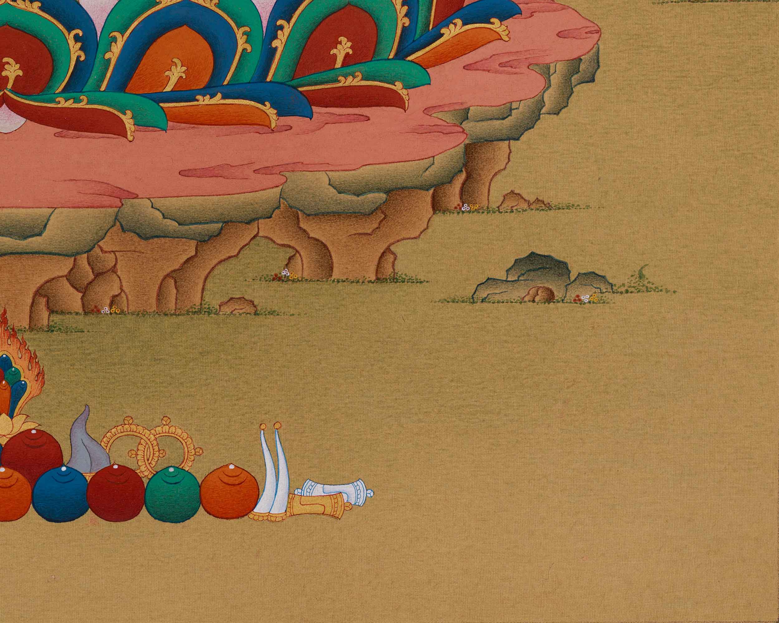 Vajrasattva with Consort Thangka | Representing Purification and Divine Wisdom