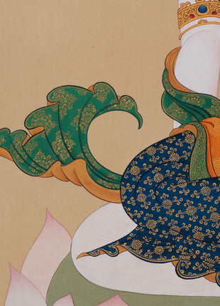 Grand Two-Armed Chenrezig Thangka | Enlightened Compassion | Karma Gadri Artistry