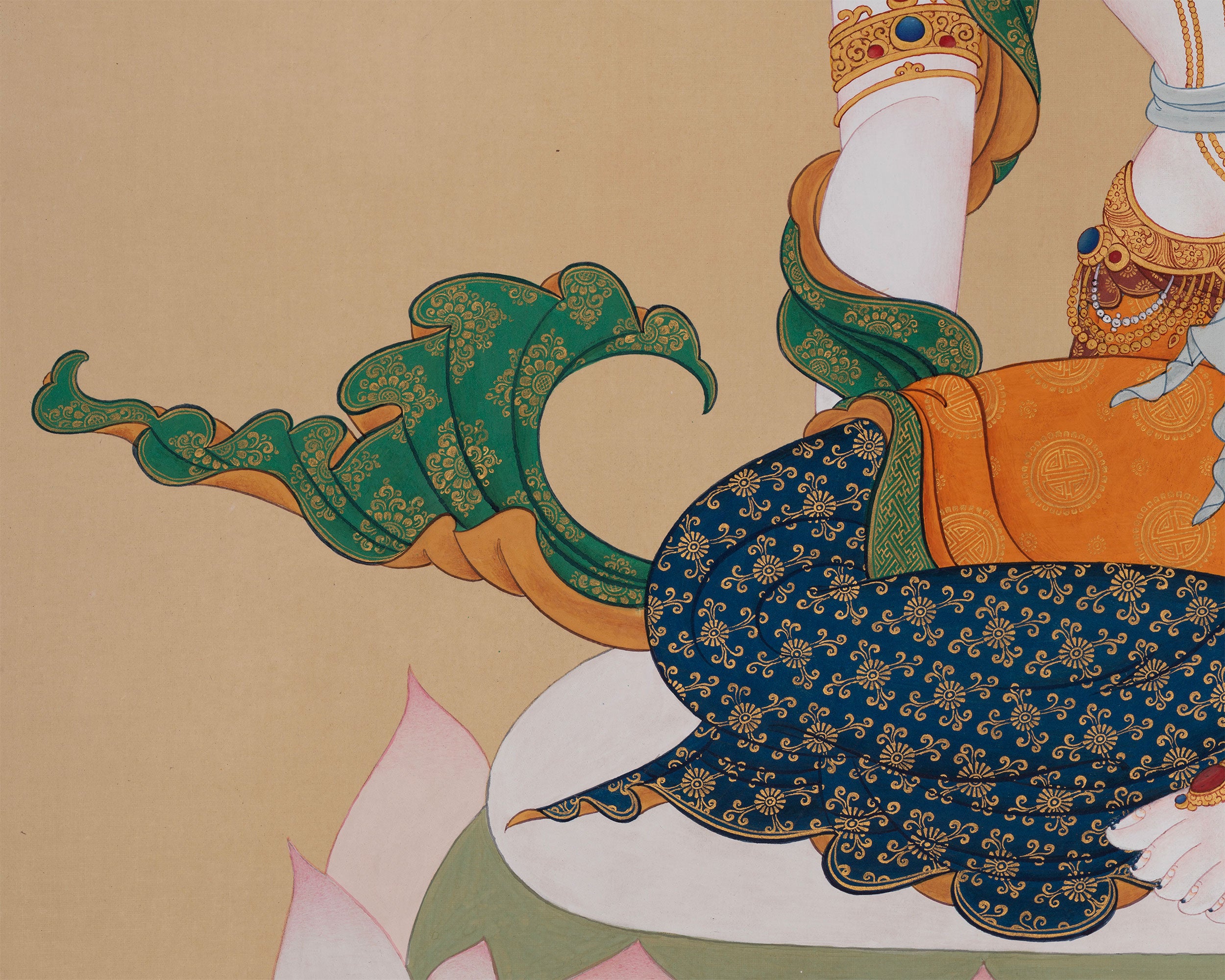 Grand Two-Armed Chenrezig Thangka | Enlightened Compassion | Karma Gadri Artistry
