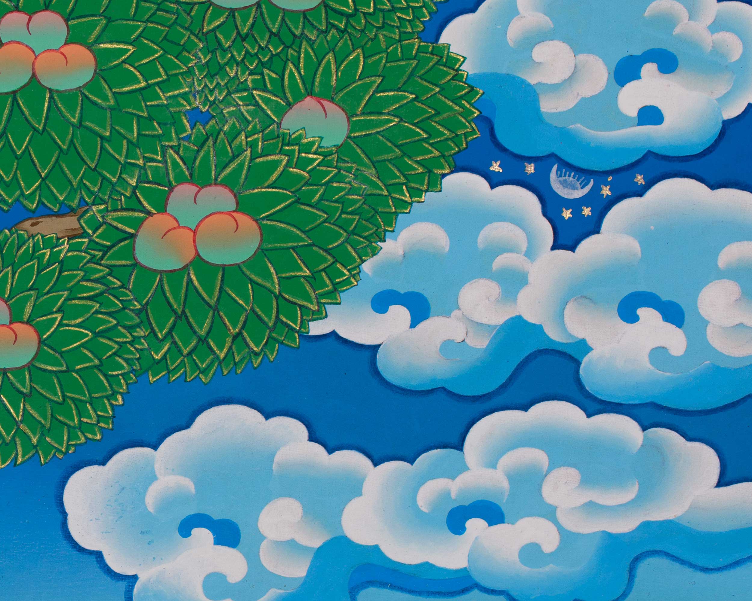 Thangka of Four Harmonious Friends | Depicting Unity, Cooperation, and Mutual Respect
