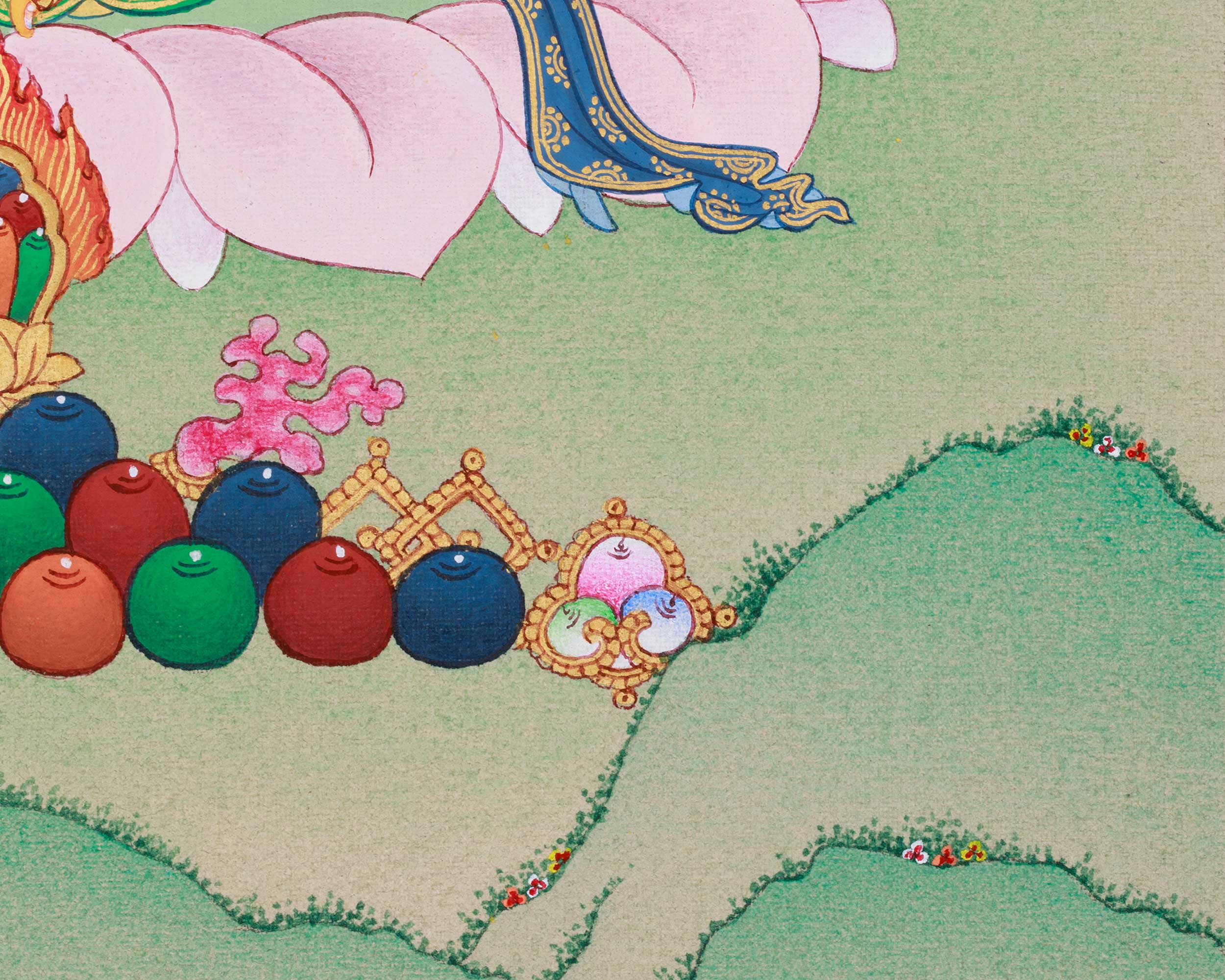 Sacred Yellow Jambhala Artwork | Guardian of Wealth and Fortune