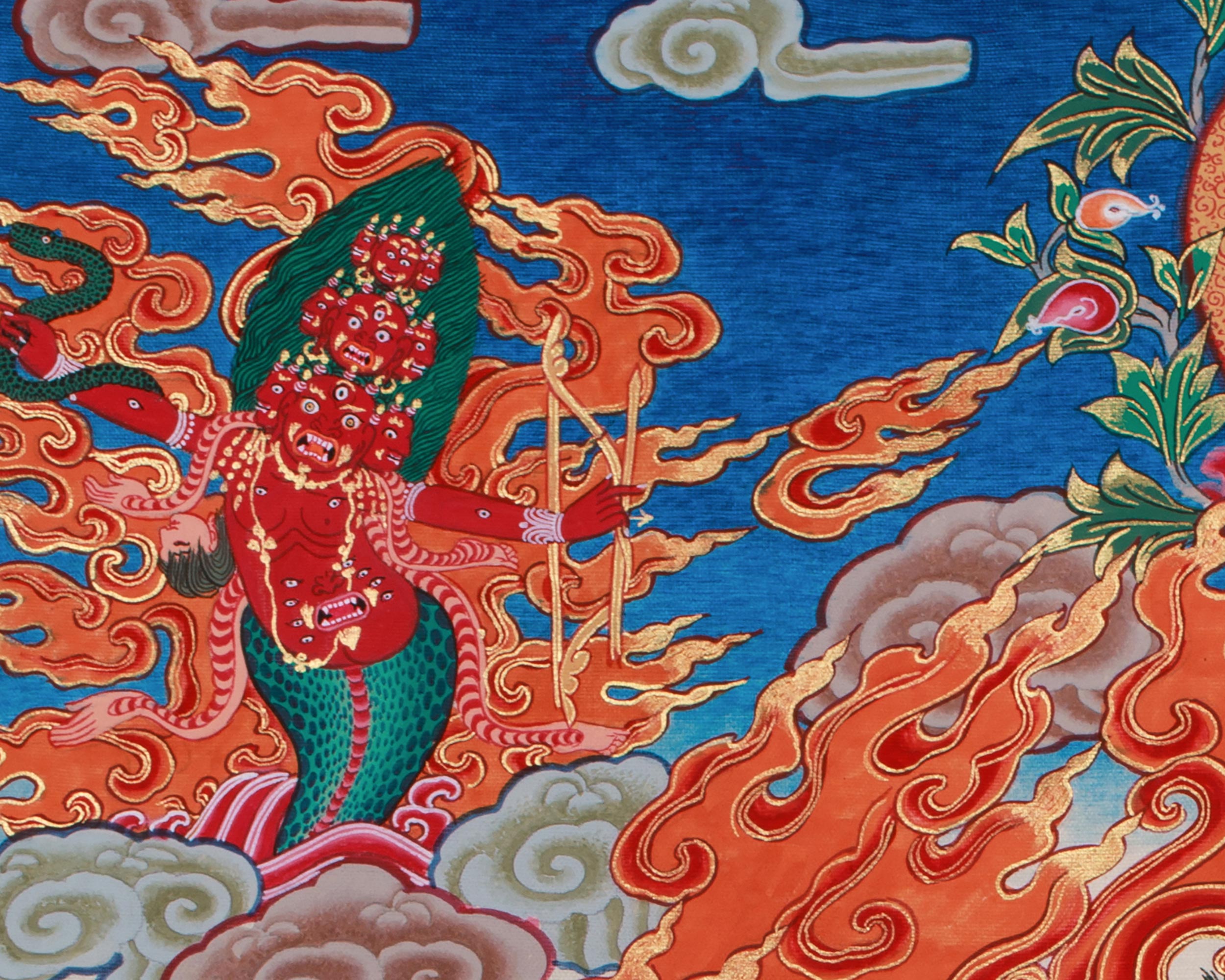Fierce Yamantaka Thangka | Conqueror of Death and Ignorance