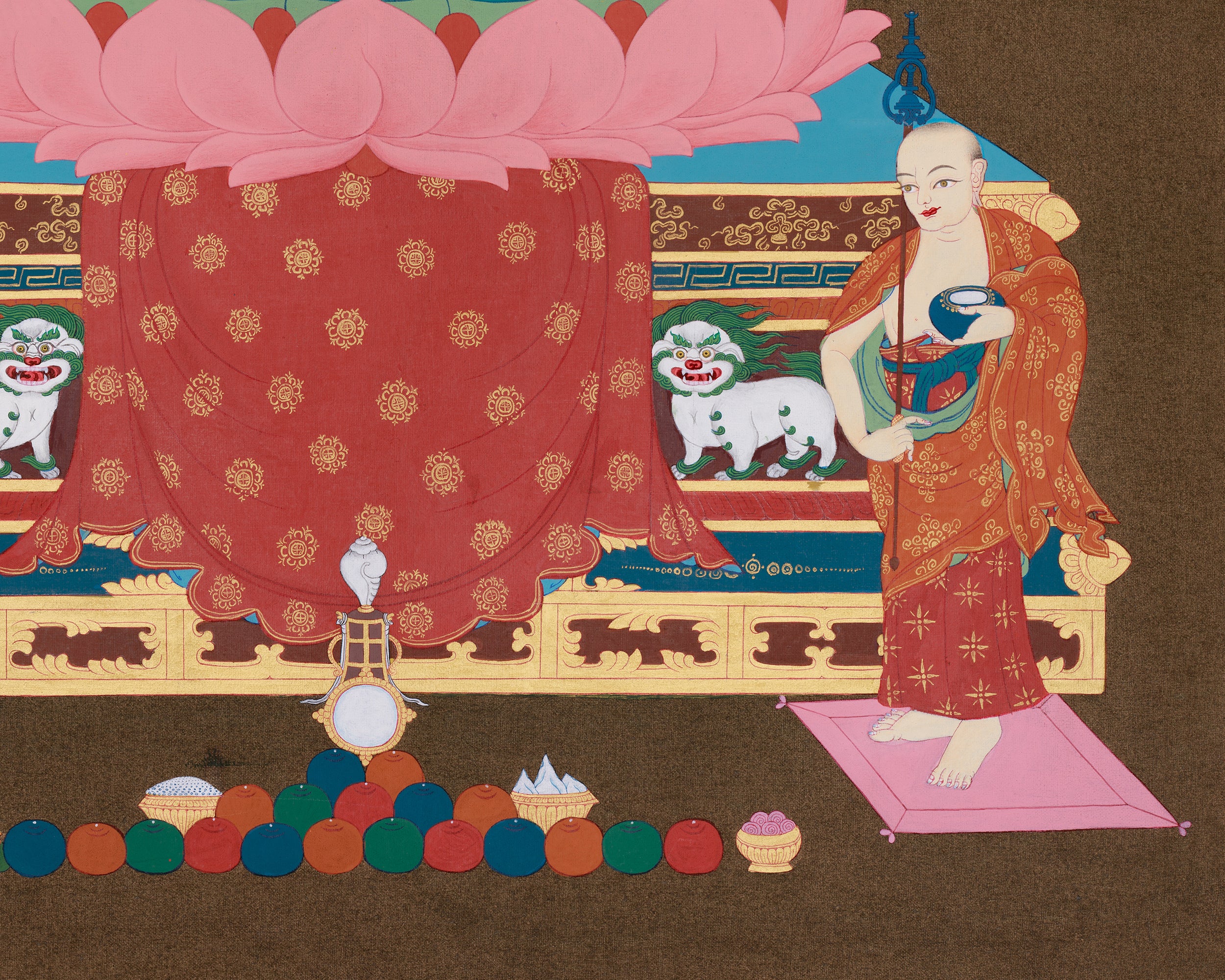 Tibetan Buddha Shakyamuni with Disciples | Siddhartha Gautama | Compassion and Wisdom