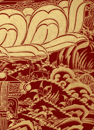 Red Amida Buddha Thangka | Lord of the Western Pure Land and Infinite Light