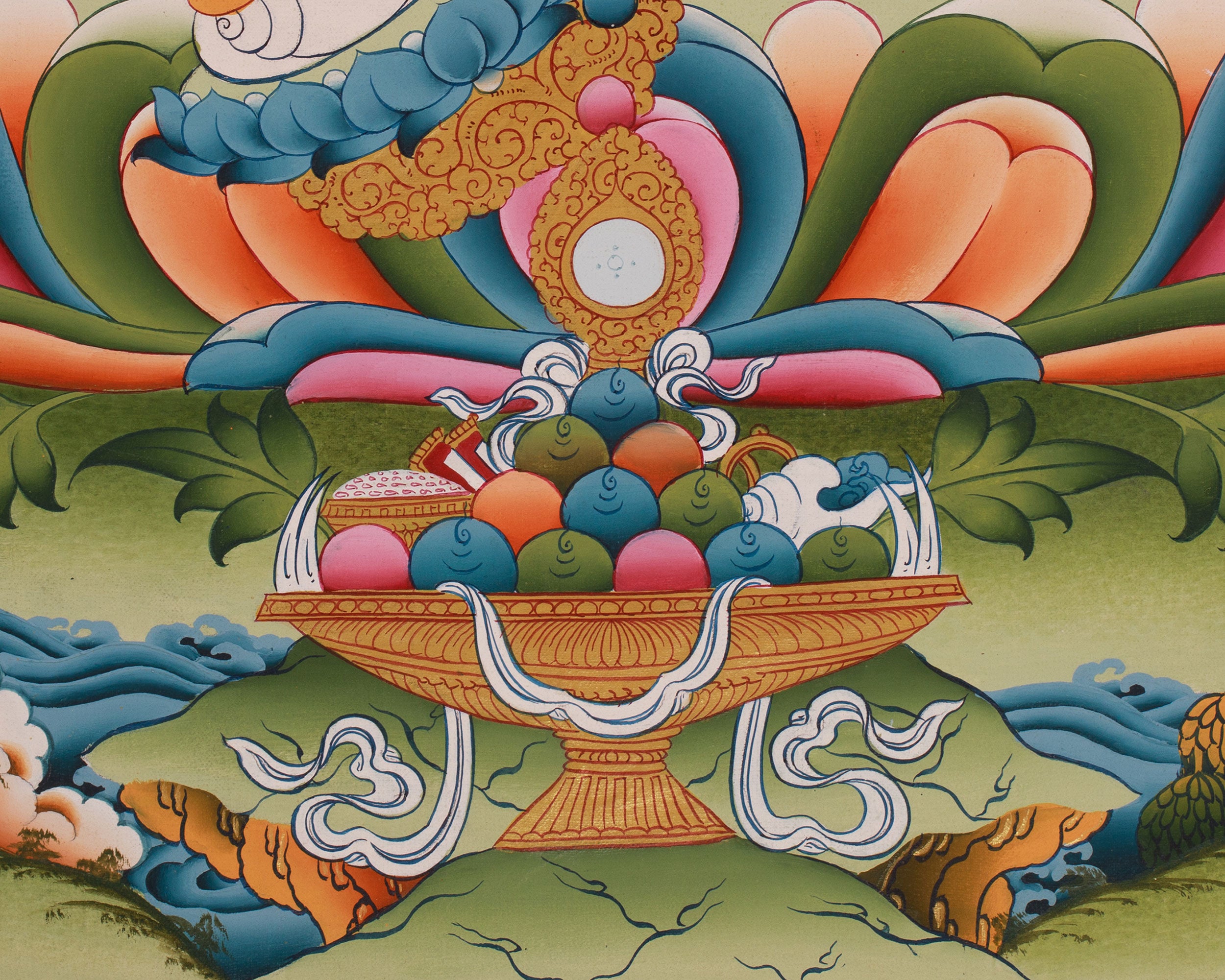 Wealth Deity, Yellow Dzambhala Thangka | Symbolizing Prosperity and Abundance