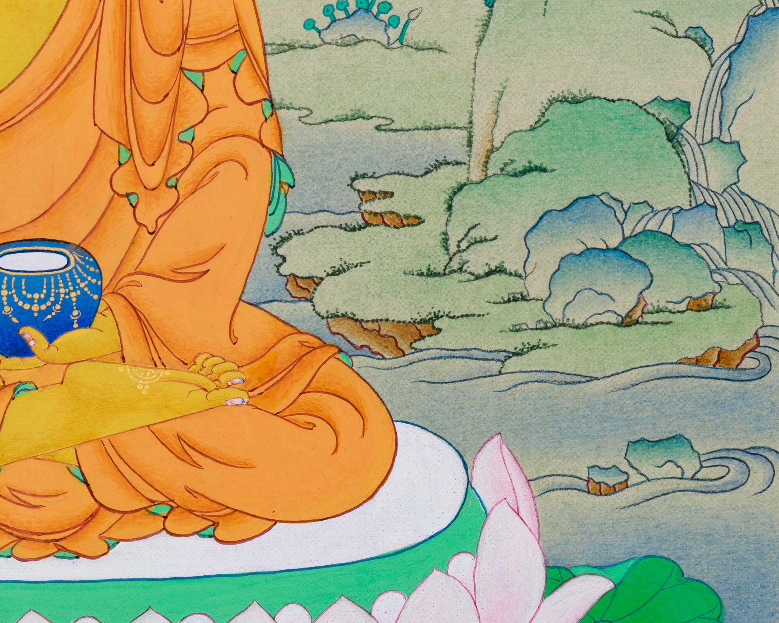 Buddha Shakyamuni for Meditation Thangka