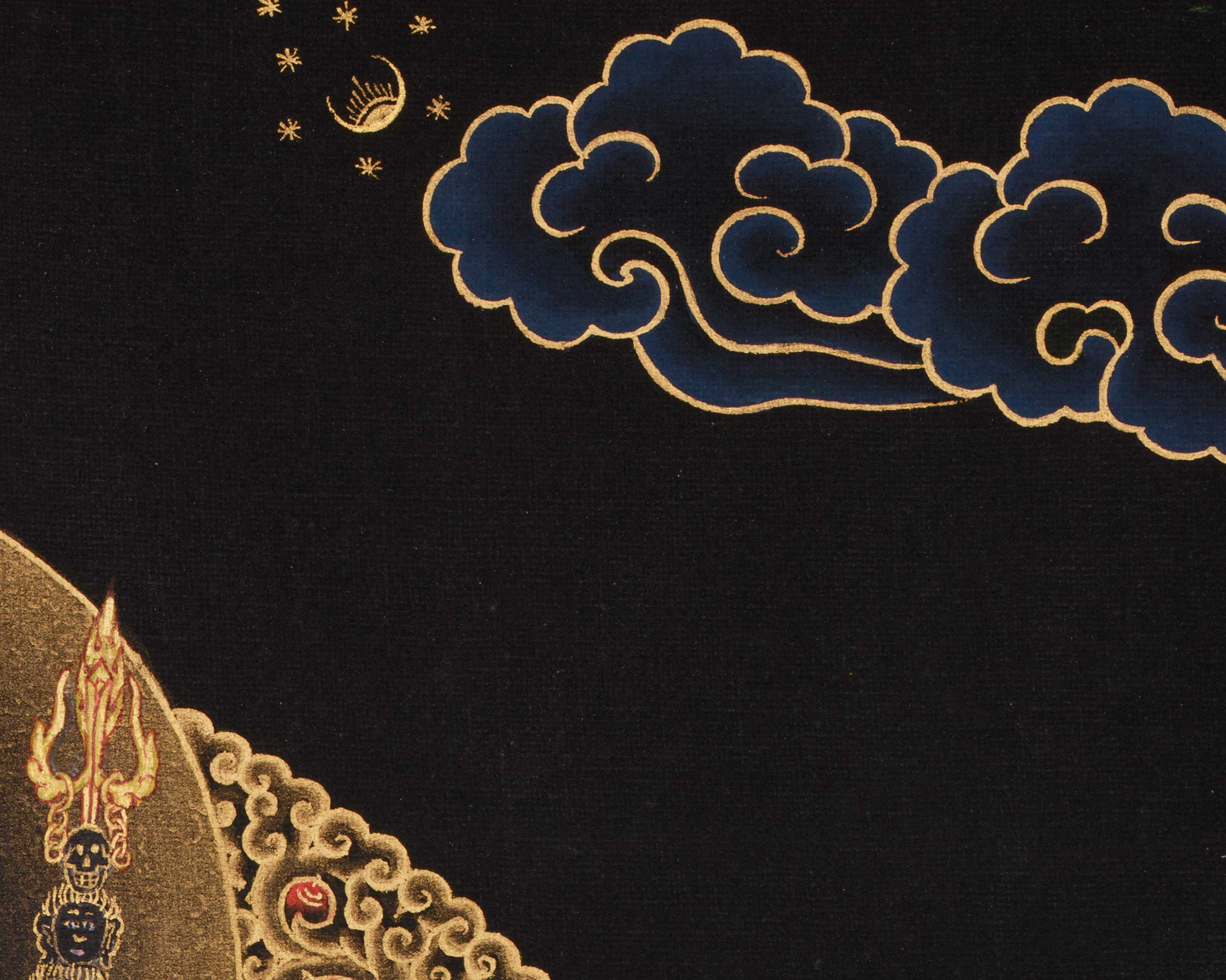 The Lotus-Born Guru Rinpoche | Peaceful Guru Padmasambhava Thangka