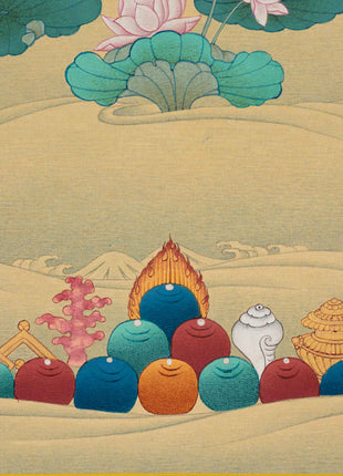 Chenrezig Avalokiteshvara Thangka | Traditional Karma Gadri Style | Path to Compassion
