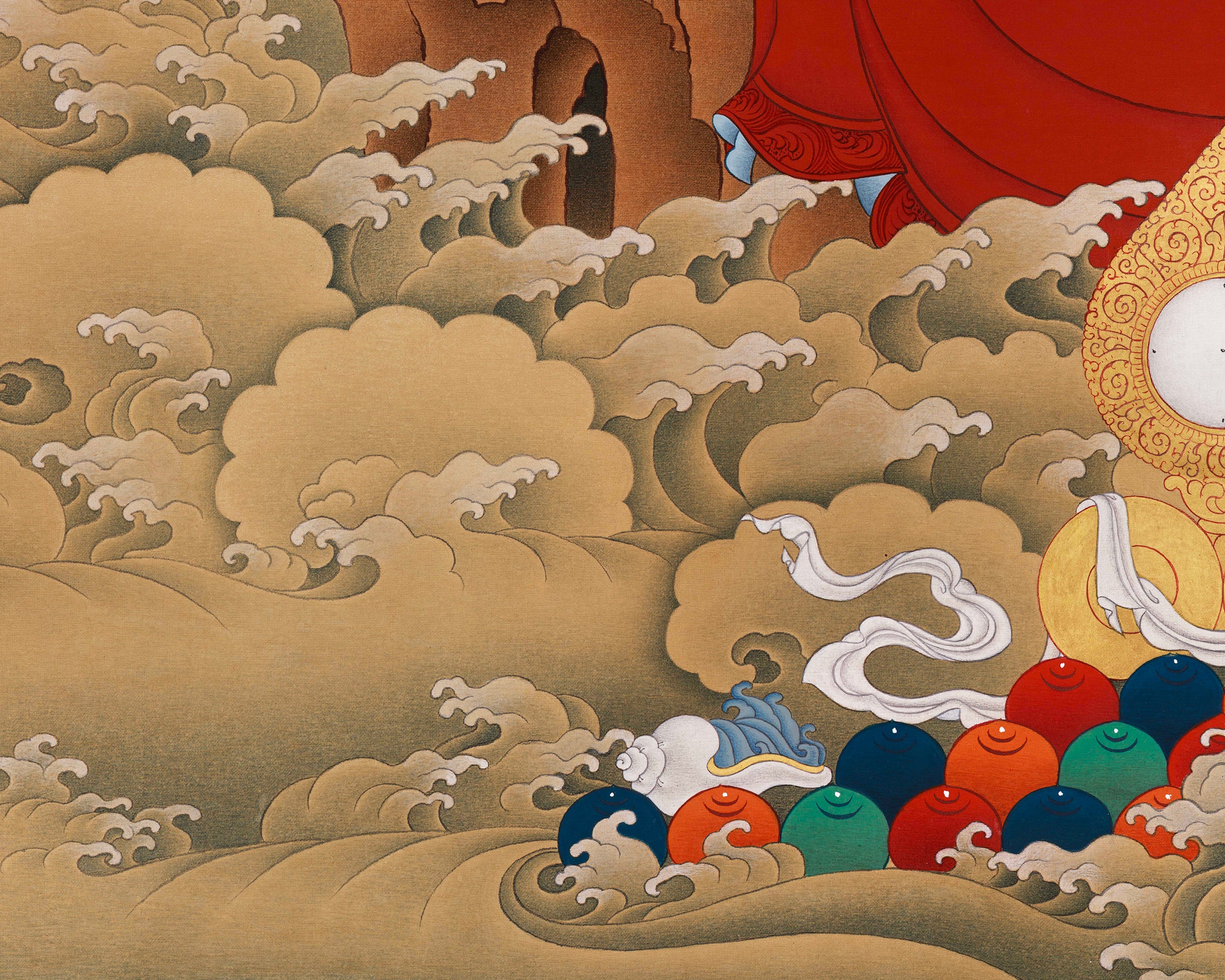 Hand-Painted Large White Tara Thangka Painting | Goddess of Longevity | LHASA HUES