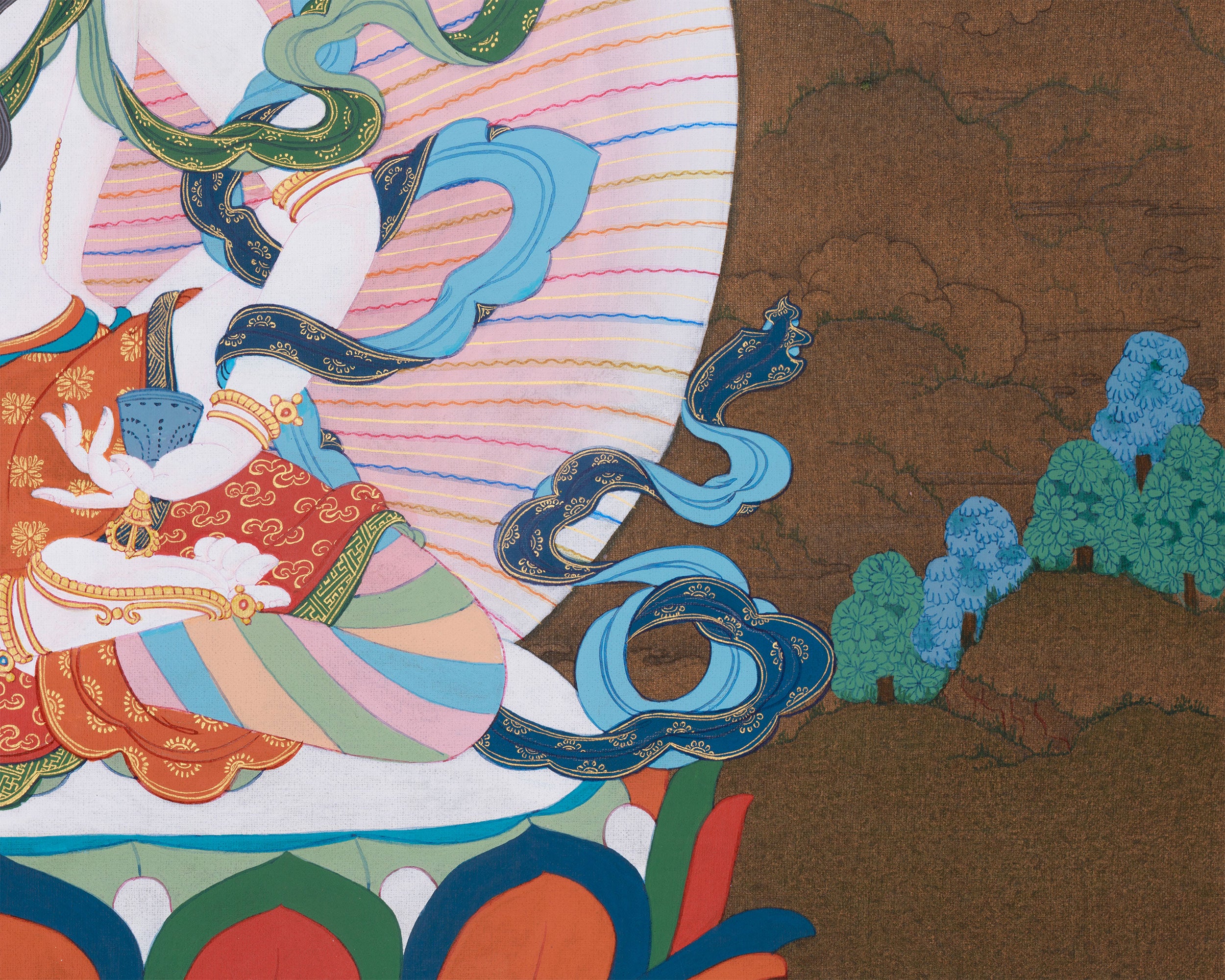Vajrasattva with His Consort Thangka | Cotton Canvas Artwok