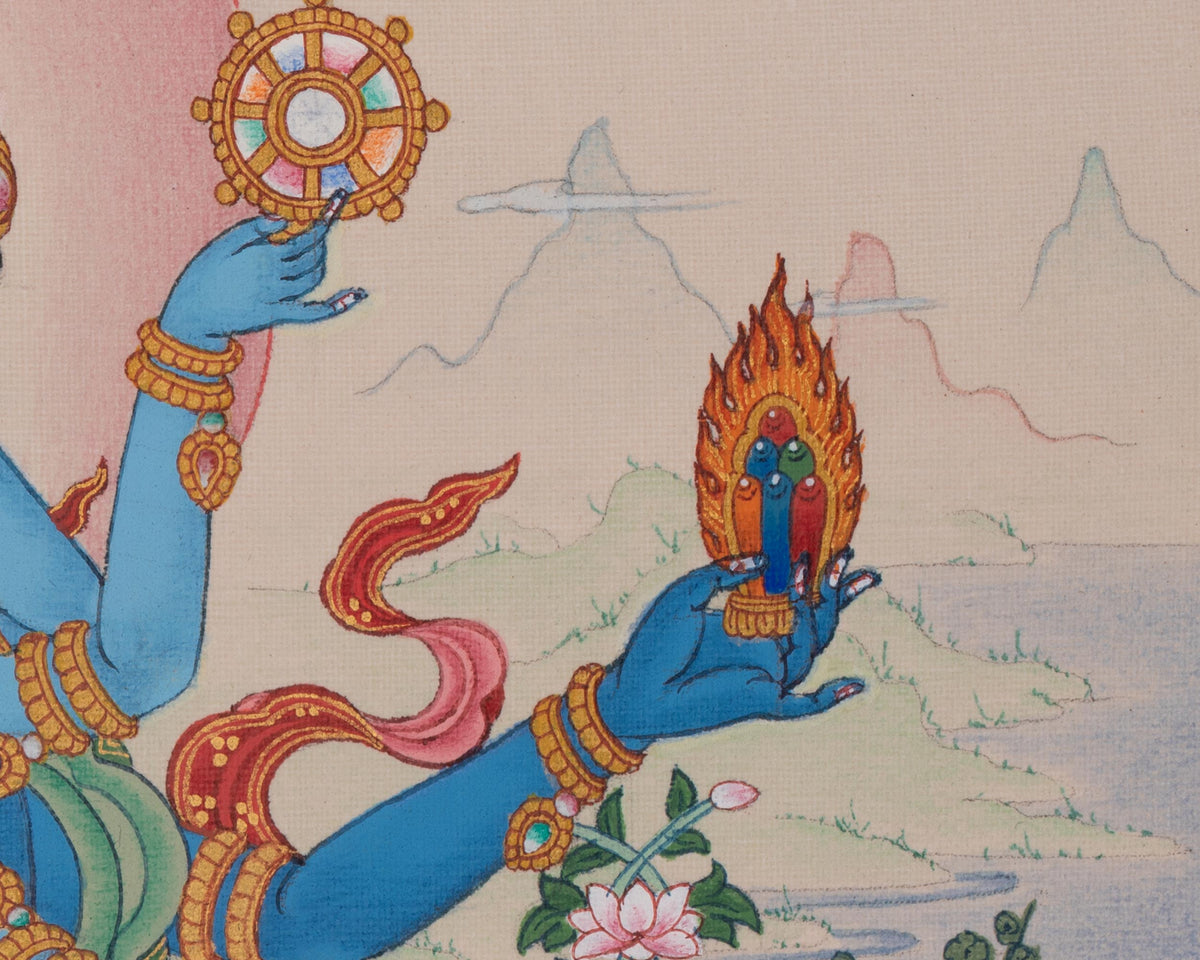 Tibetan Guhyasamaja Thangka Painting | Tantric Deity of the Secret Assembly