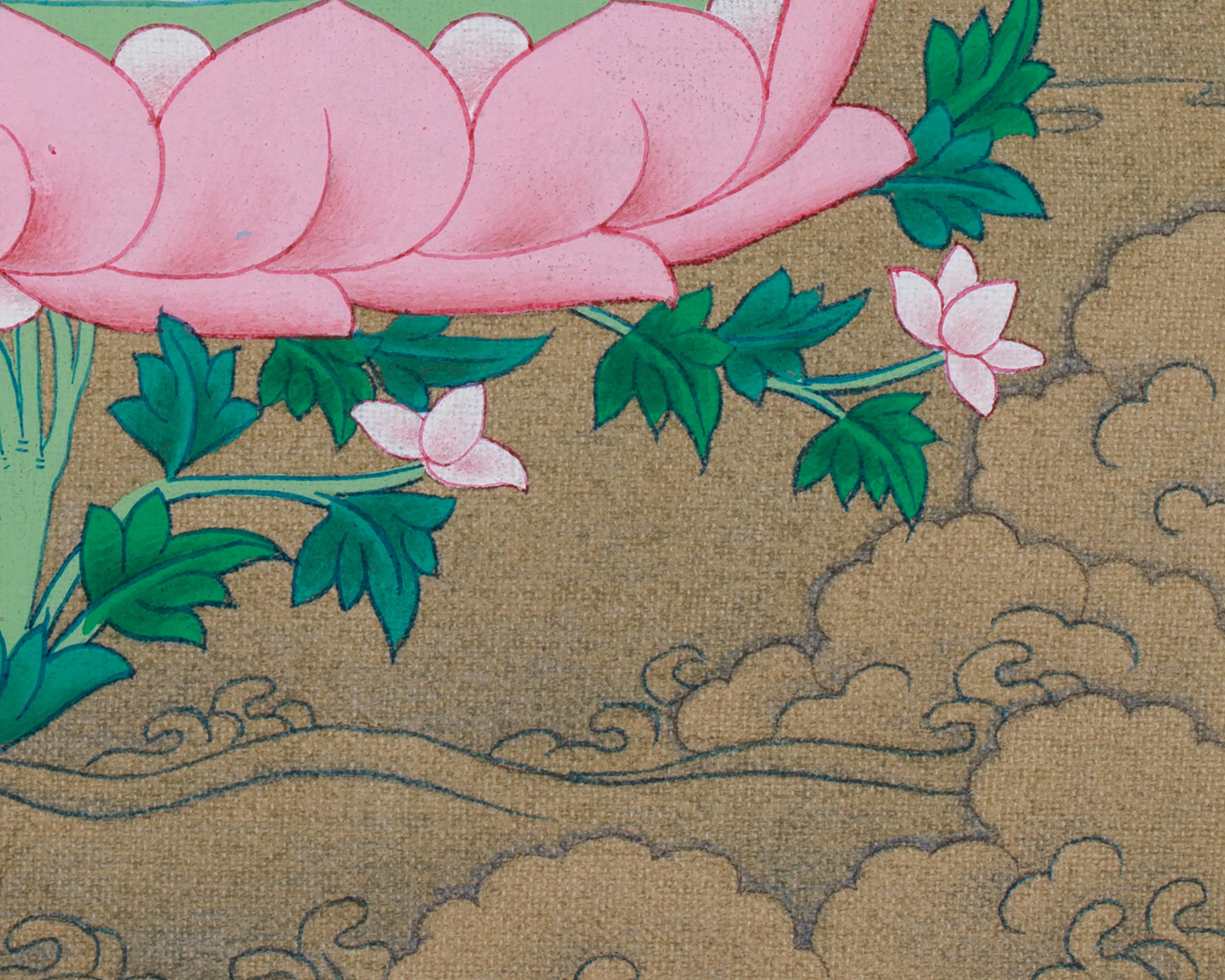 Hand-Painted Meditating Medicine Buddha Thangka | The Healing Buddha