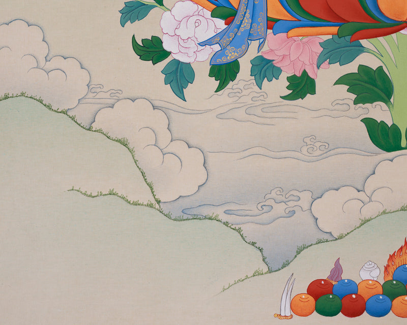 Wisdom Deity, Manjushri Thangka for Meditation | A Vision of Enlightened Wisdom