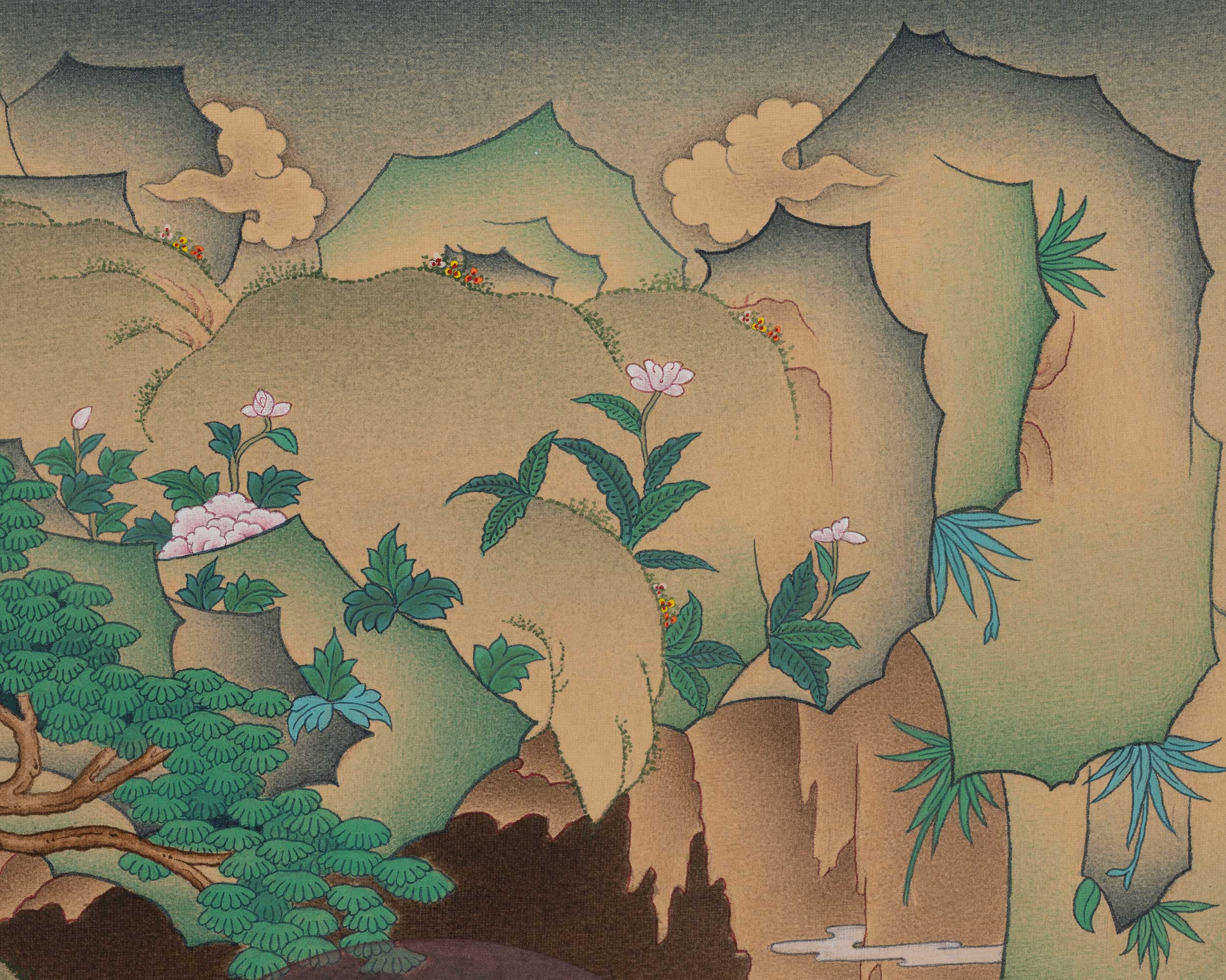 Spiritual Guru Rinpoche Thangka | Sacred Padmasambhava Buddhist Artwork