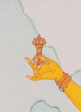 Hand Painted Artwork Of Prajna Paramita | Perfection of Wisdom | Bodhisattva's Radiance