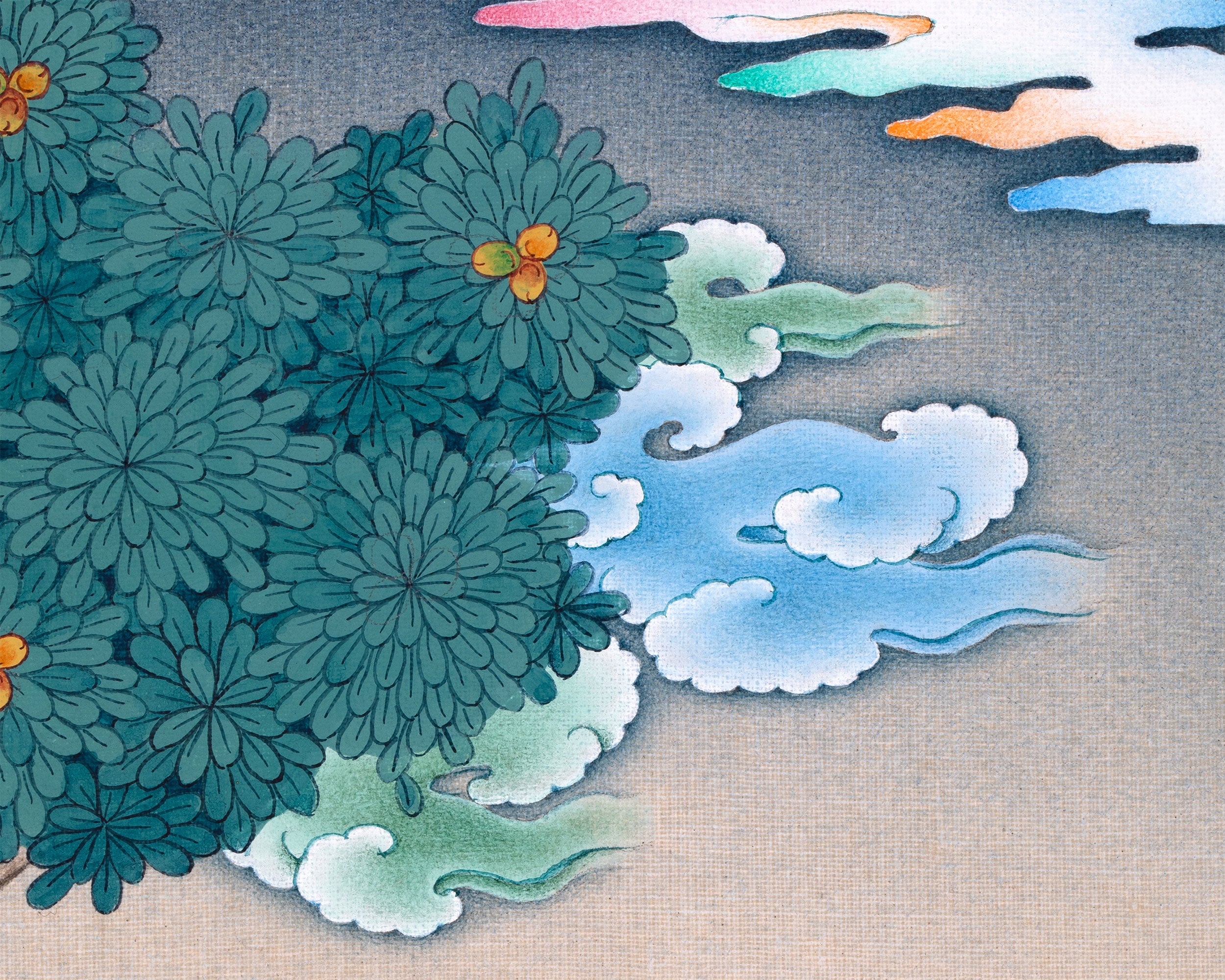 Thangka Print of the 4 Harmonious Friends | A Symbol of Friendship and Unity