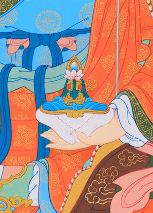 Padmasambhava: The Second Buddha Thangka | Detailed Artwork of Guru Rinpoche ( includes Consecration charges)