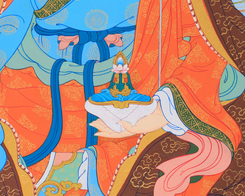 Padmasambhava: The Second Buddha Thangka | Detailed Artwork of Guru Rinpoche ( includes Consecration charges)