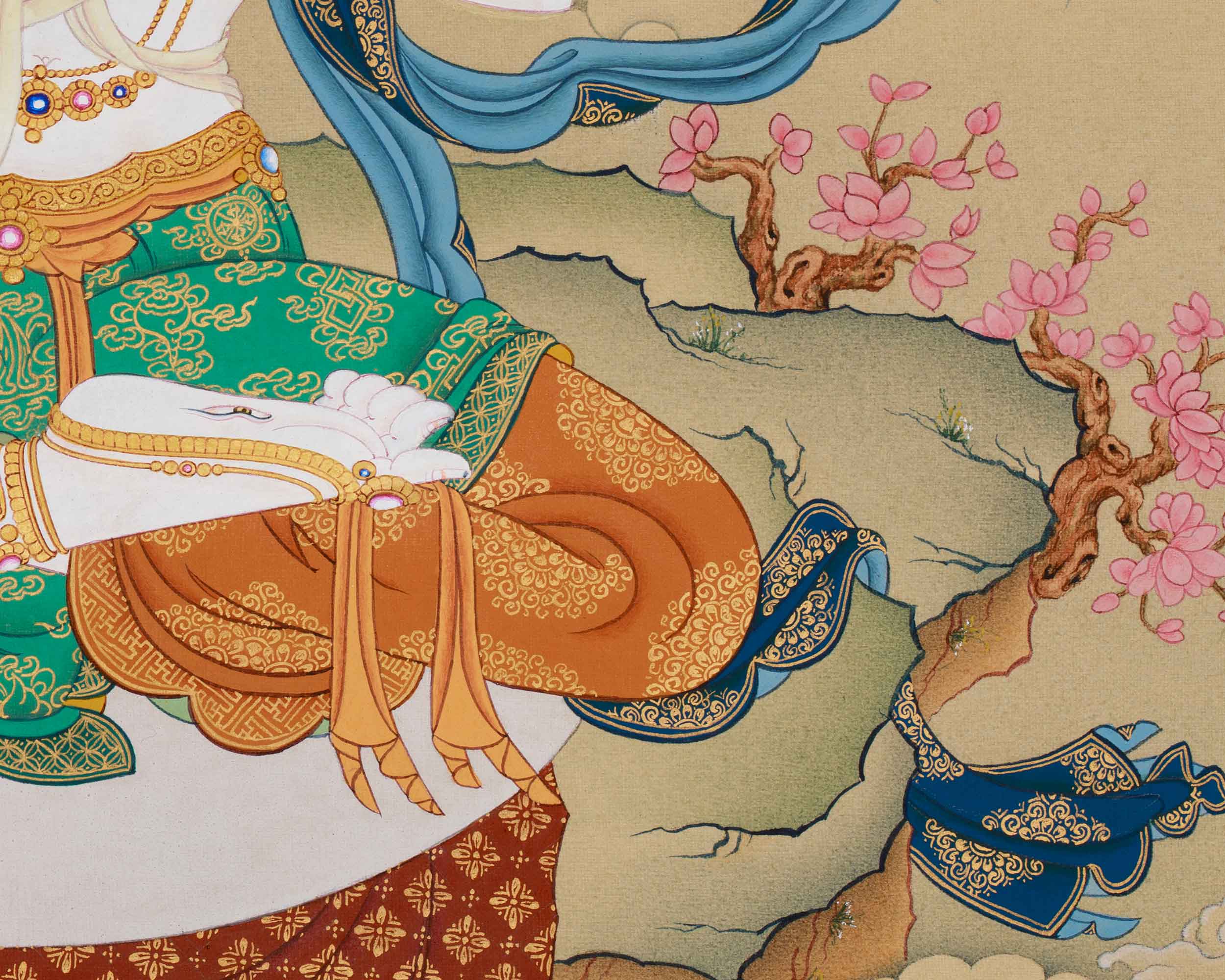 Traditional Seven-Eyed White Tara | The All-Seeing Goddess of Compassion and Long Life