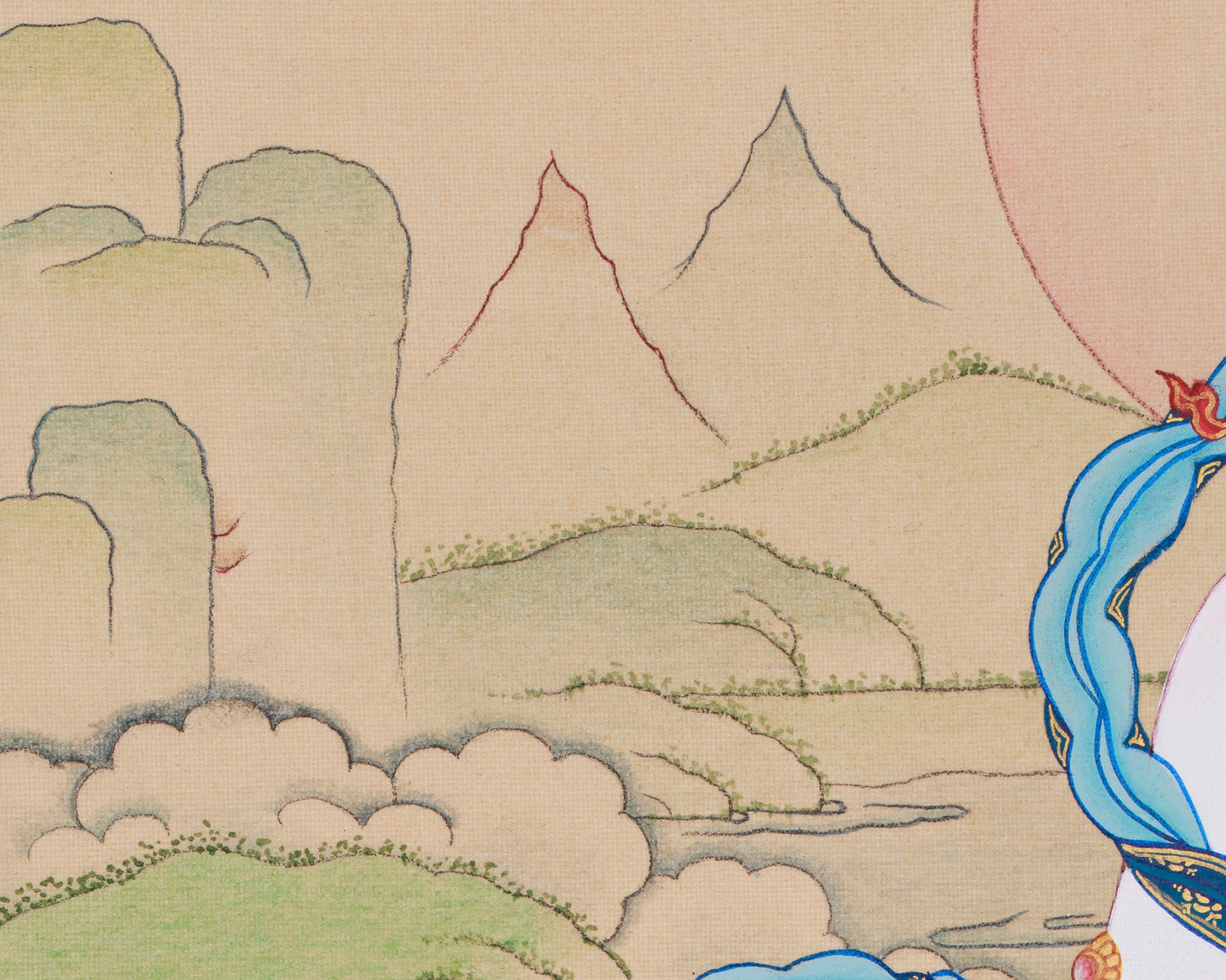 Female Deity White Tara Thangka | Goddess of Healing and Longevity