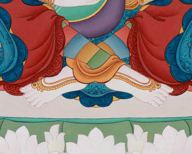 Exclusive Goddess Saraswoti Thangka | A Portrait of Divine Wisdom