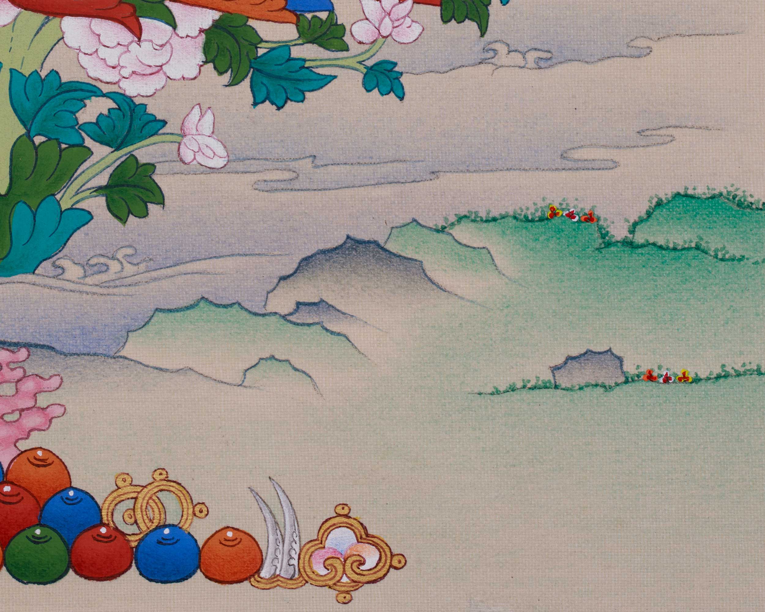 Divine Guru Rinpoche Thangka | Enlightenment Artwork