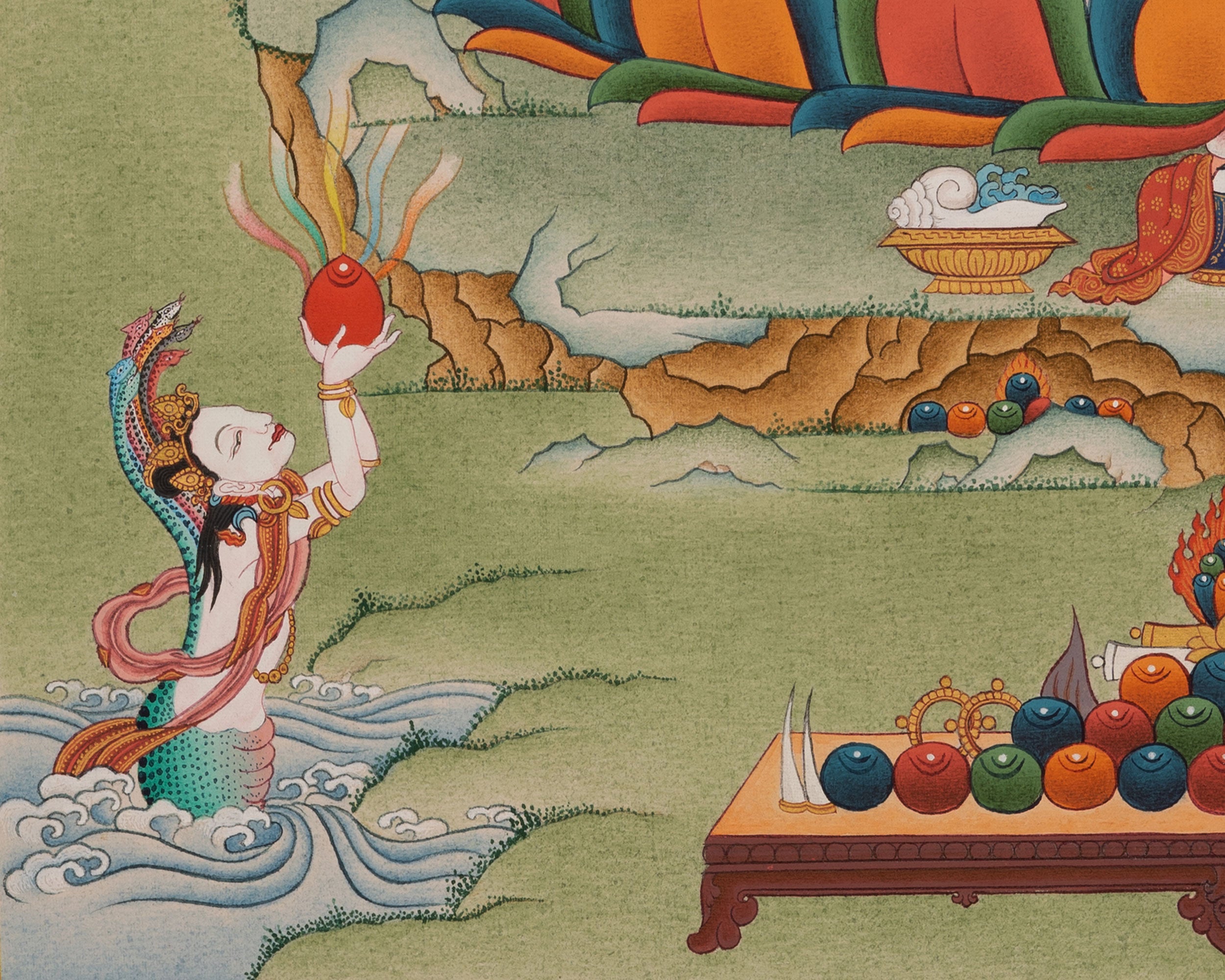 Buddha of Compassion Chenrezig Thangka | Divine Mercy and Enlightened Presence