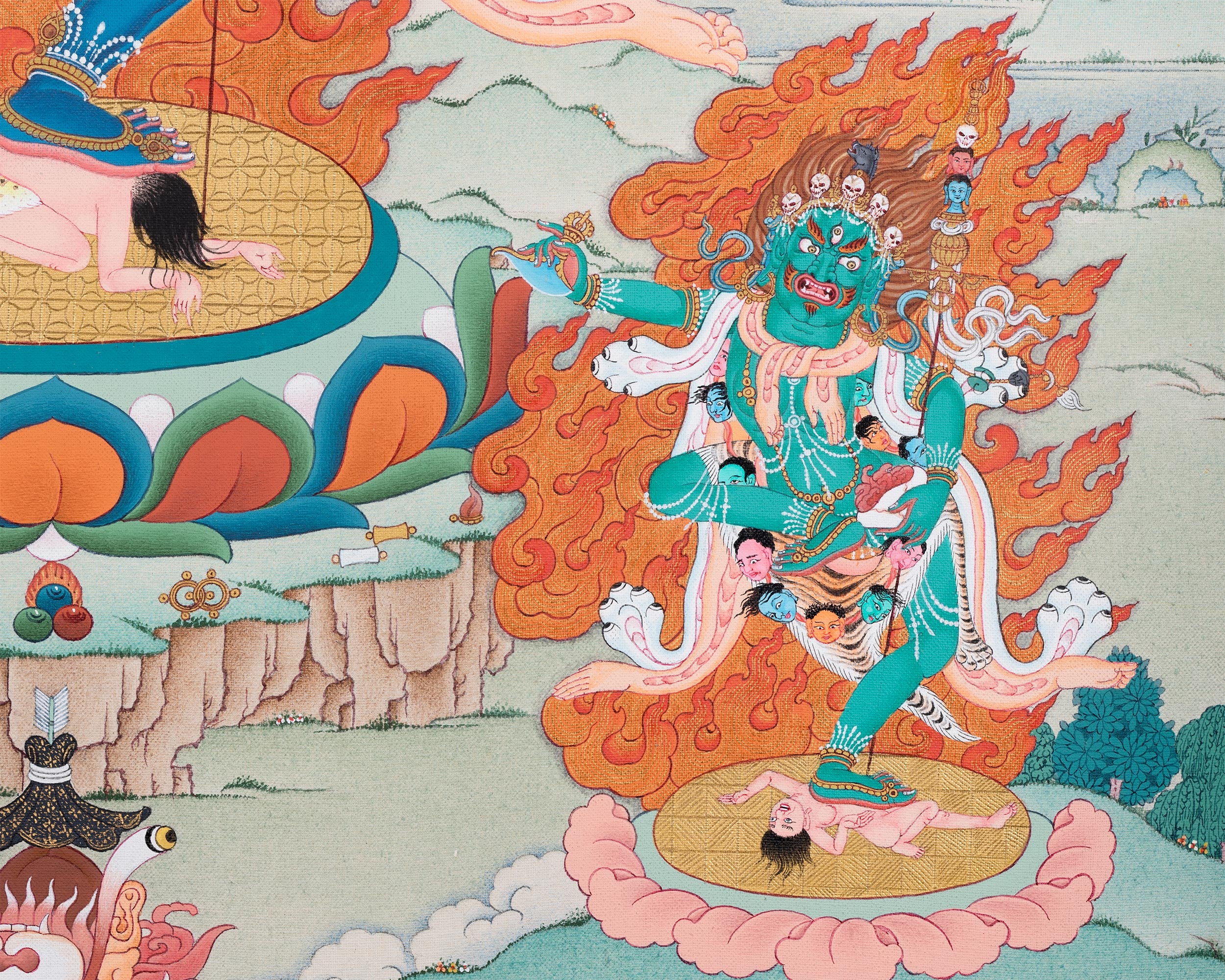 Troma Nagmo Thangka Print | Wrathful Dakini of Ultimate Transformation