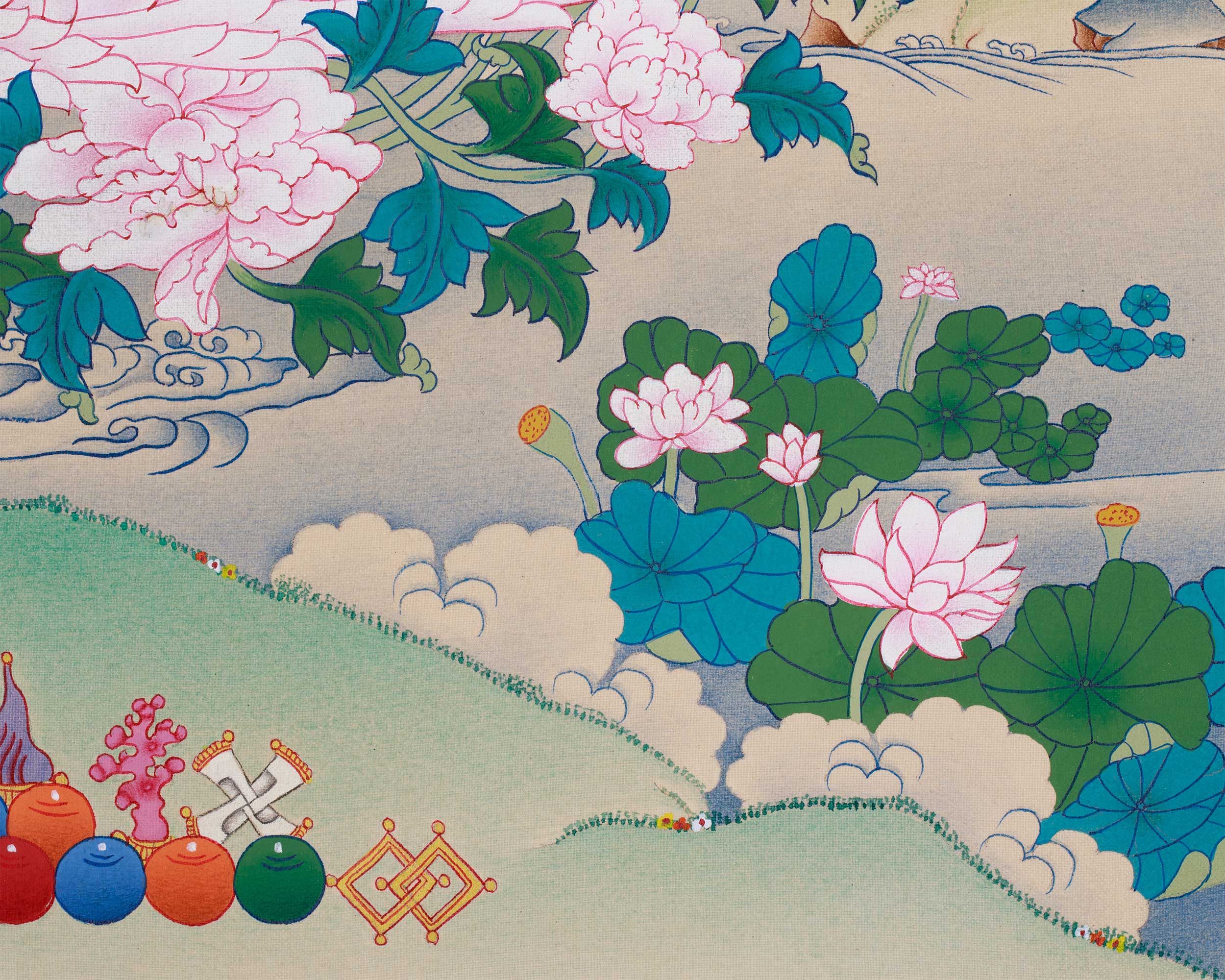 Tibetan Guru Rinpoche Artwork | Padmasambhava Lotus-Born Master