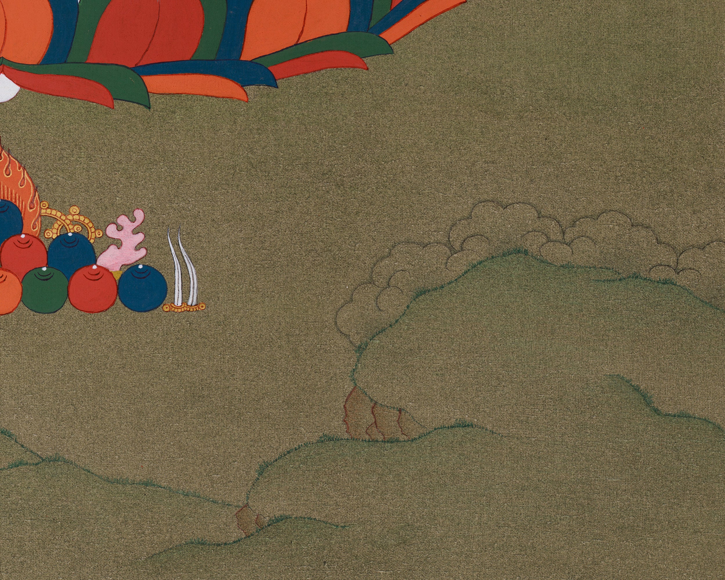 Tibetan Bodhisattva Four Armed Chenrezig Thangka | Buddha of Compassion