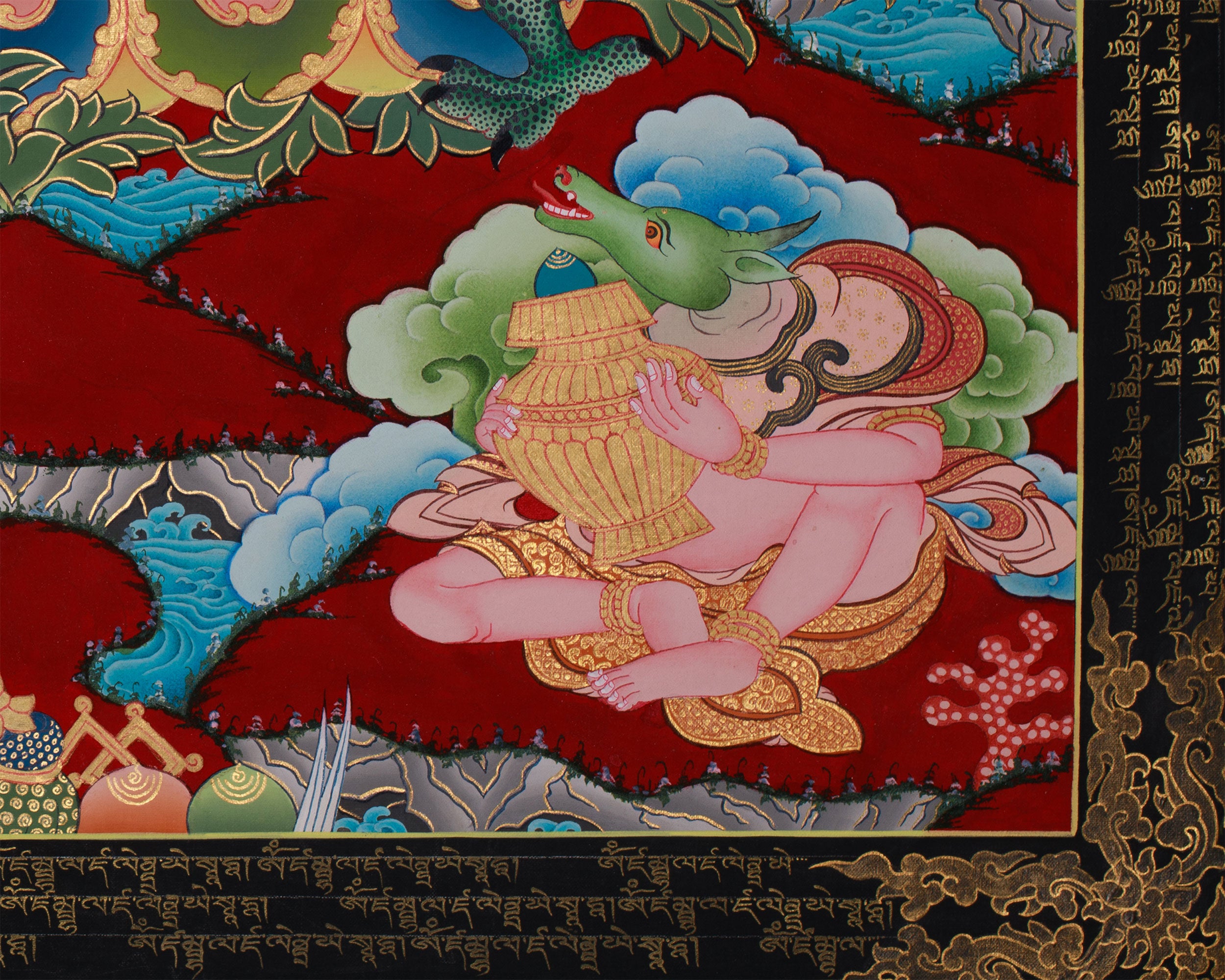 Tibetan Wealth Deity, White Dzambhala | Guardian of Prosperity and Vajrayana Abundance
