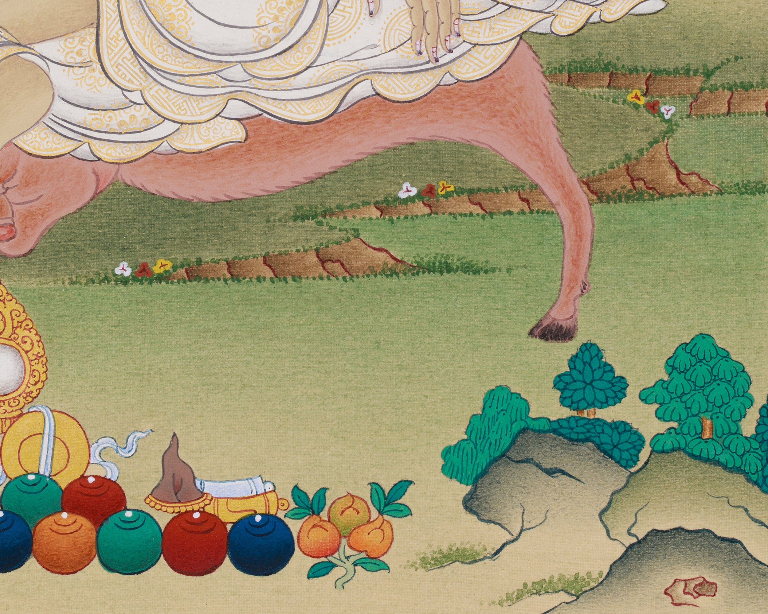 Buddhist Master Milarepa Thangka | The Divine Yogi of Tibetan Buddhism