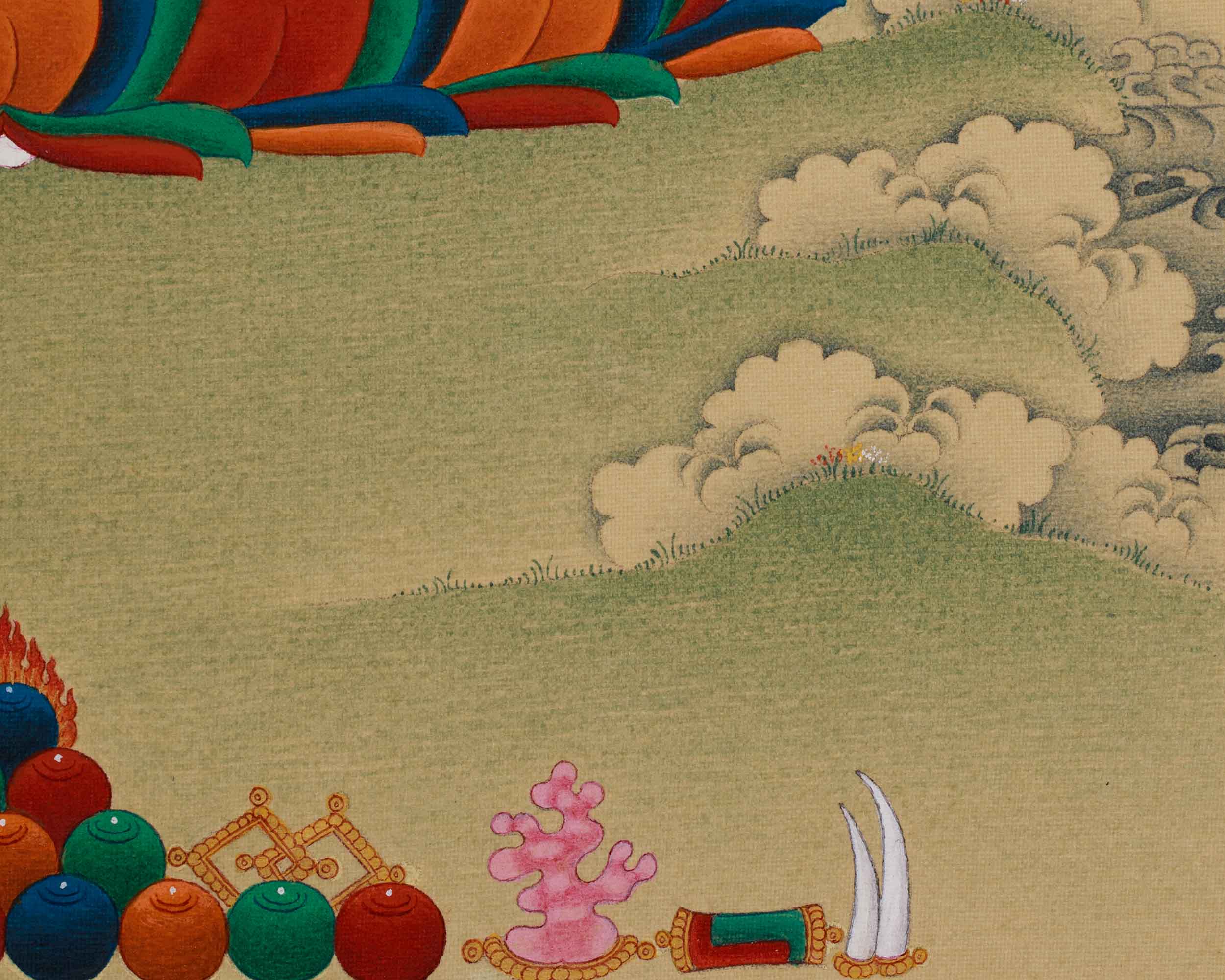 Traditional Thangka Of Shakyamuni Buddha | Buddhist Tibetan Art