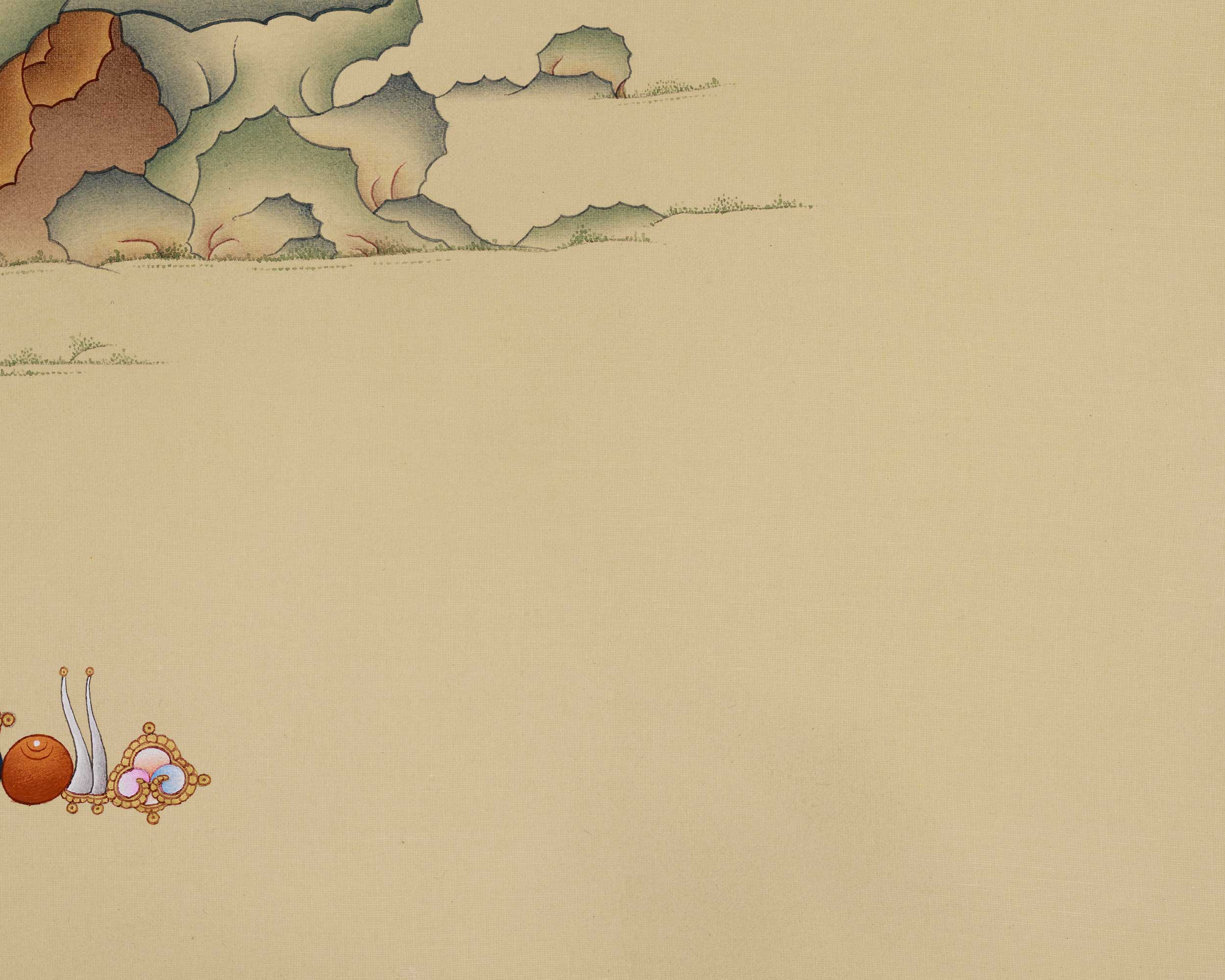 Traditional Thangka of Two-Armed Chenrezig | A Pure Expression of Compassion