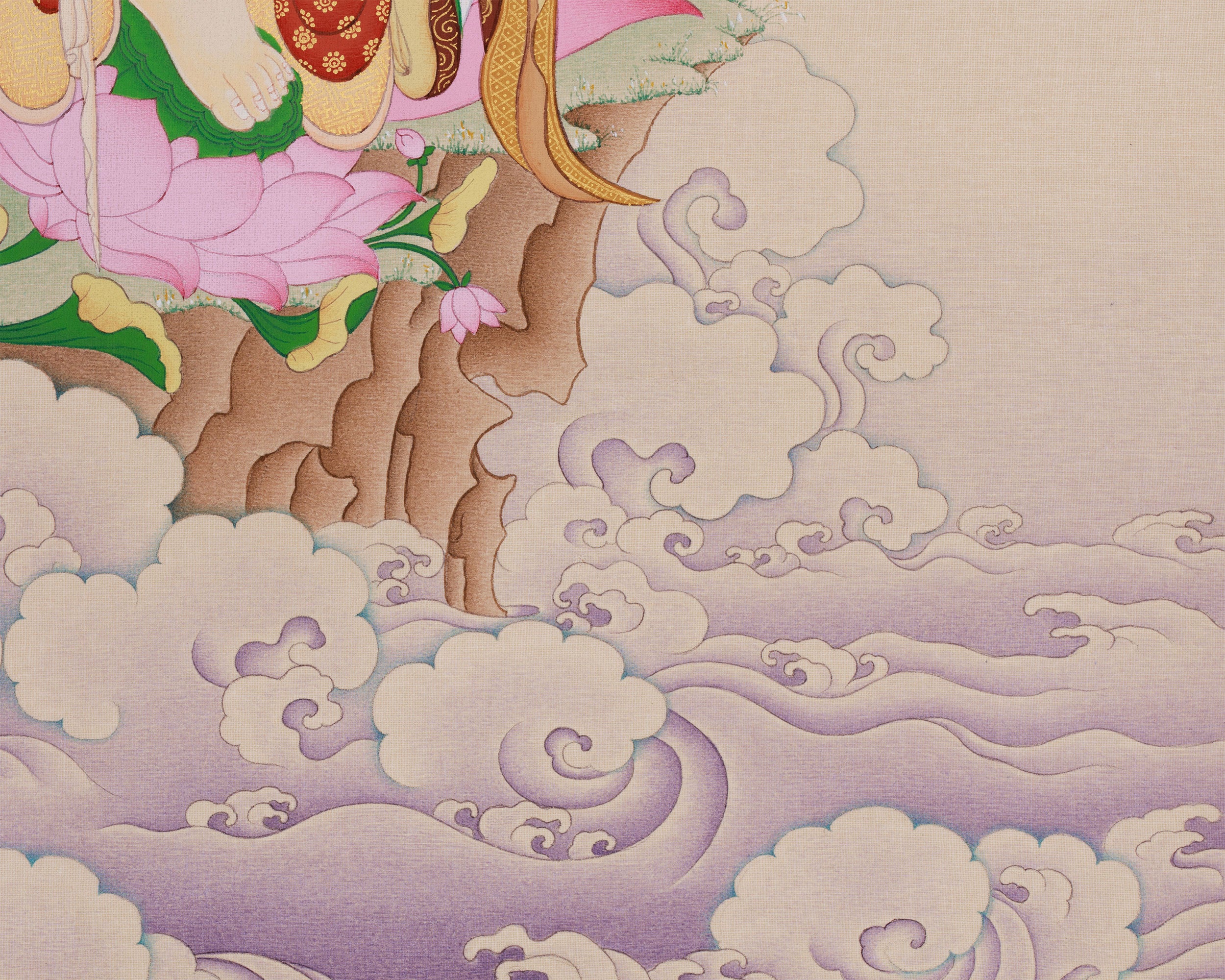 Bodhisattva Kshitigarbha Thangka Print | Protector of the Realms