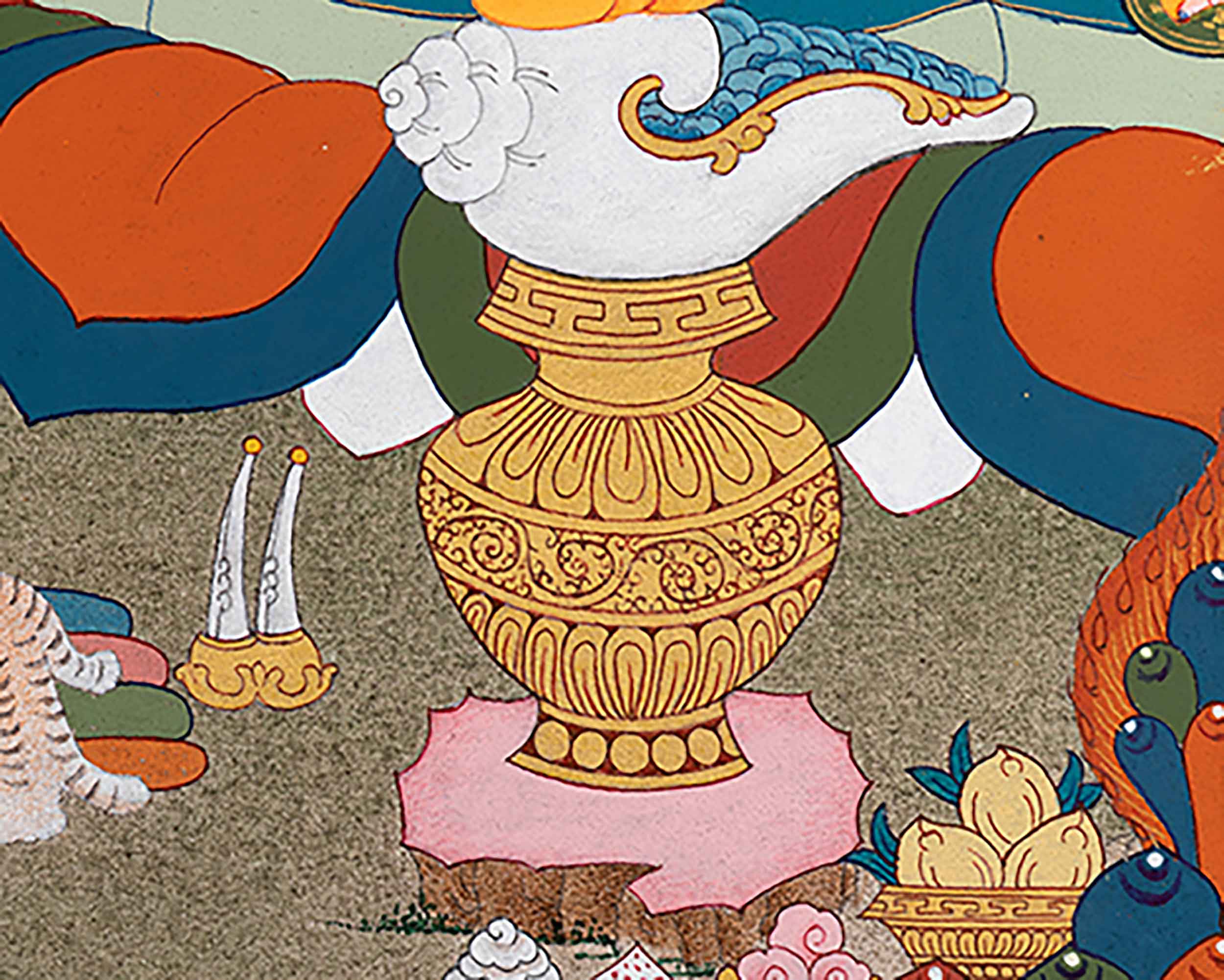 Tibetan Dzambhala Thangka Painting | Guardian of Wealth and Abundance | Wall Art for Financial Blessings