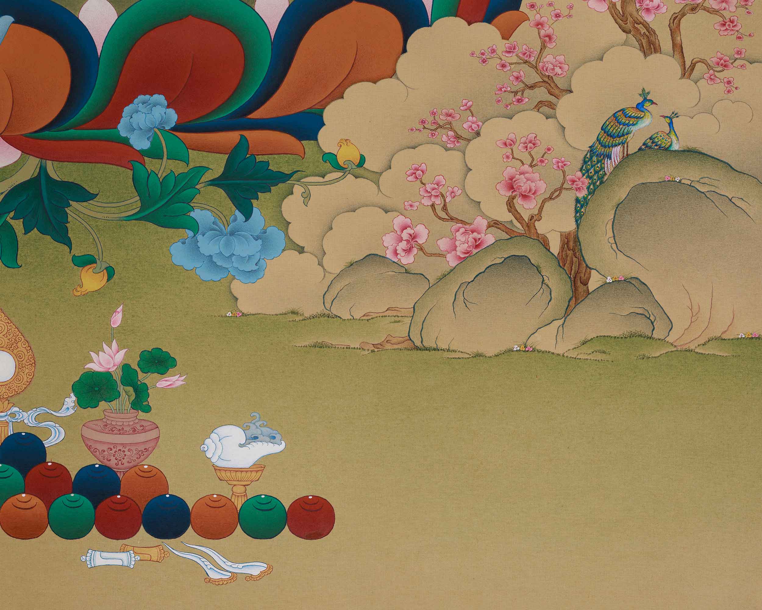 Savior Goddess Green Tara Thangka | Divine Artwork of the Compassionate Protector