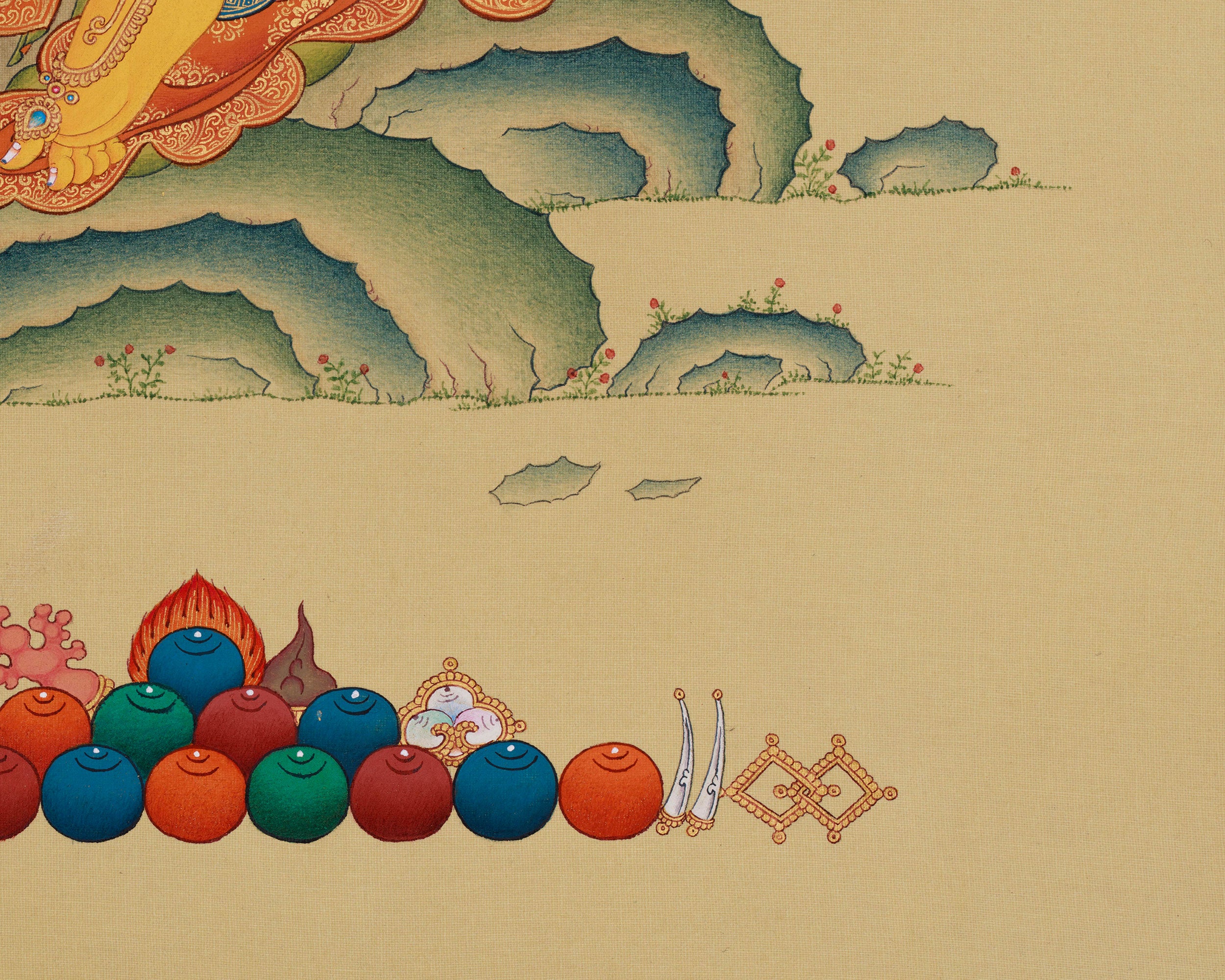 Rare Wisdom Bodhisattva Manjughosa | Traditional Masterpiece for Collectors
