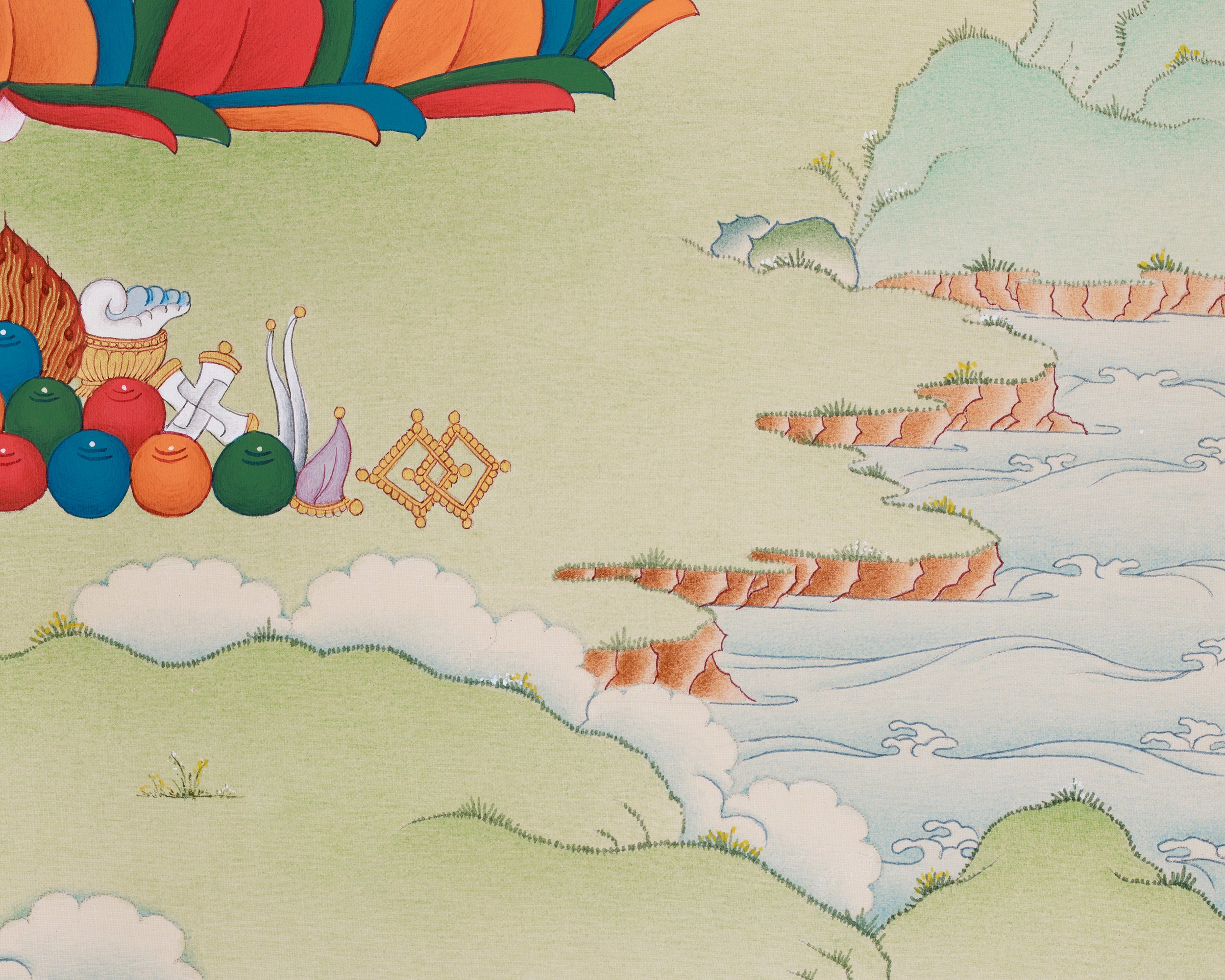 Namgyalma Painting | The Goddess of Longevity, Purity, and Enlightened Protection