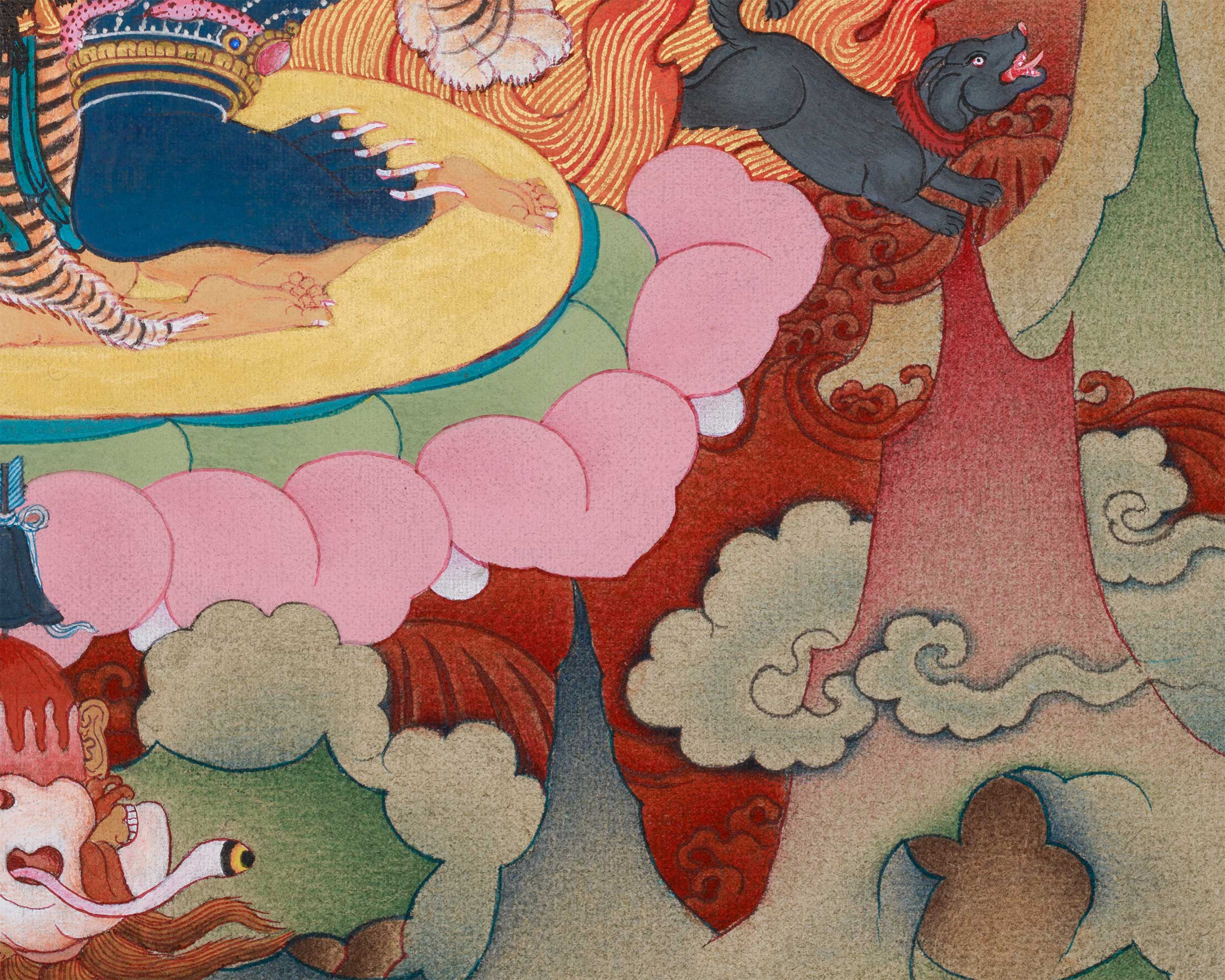 Sakya Mahakala Painting | The Powerful Protector of the Sakya Tradition