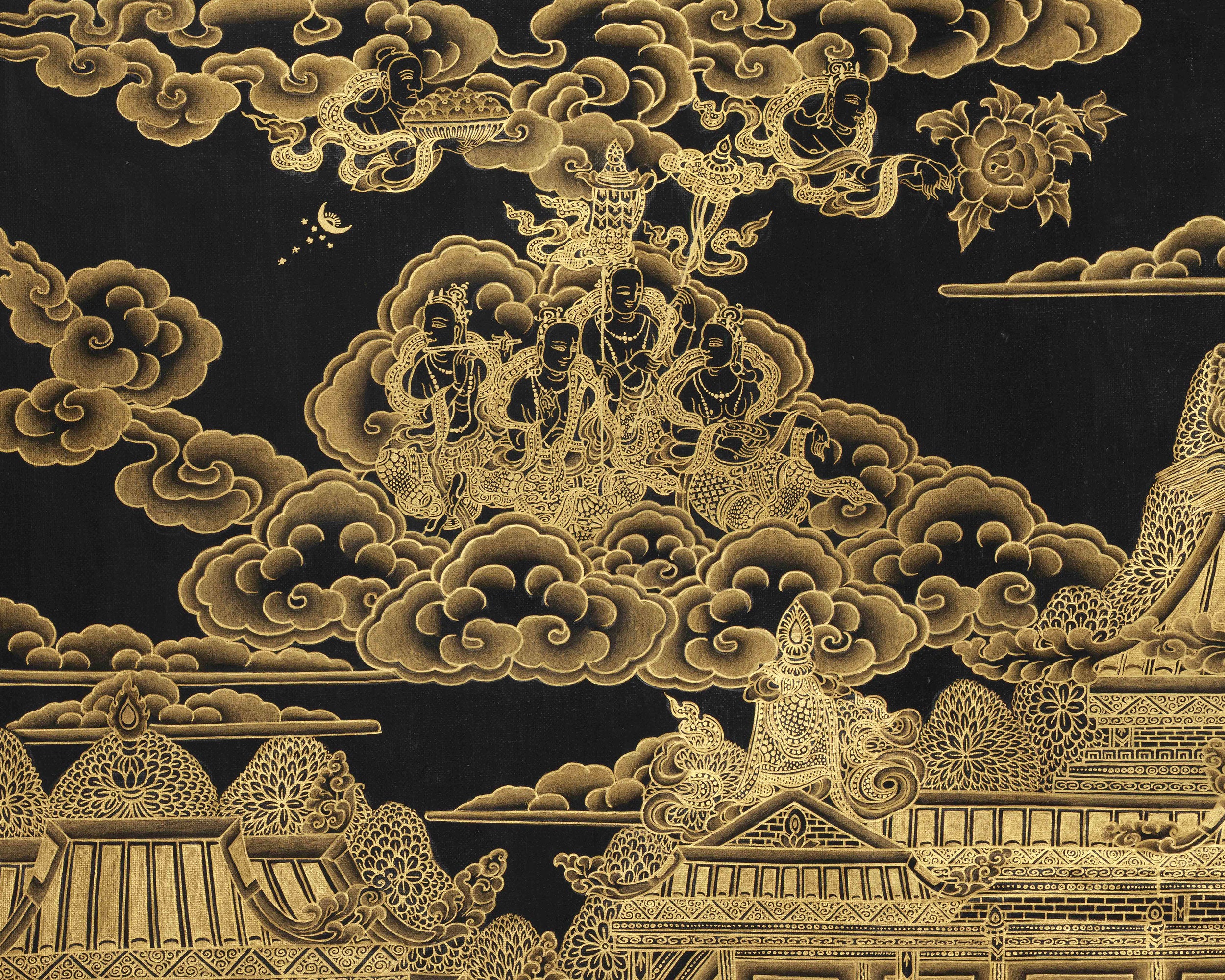 Guardian King Namtoshe Canvas Print | Protector of the North and Spiritual Wealth