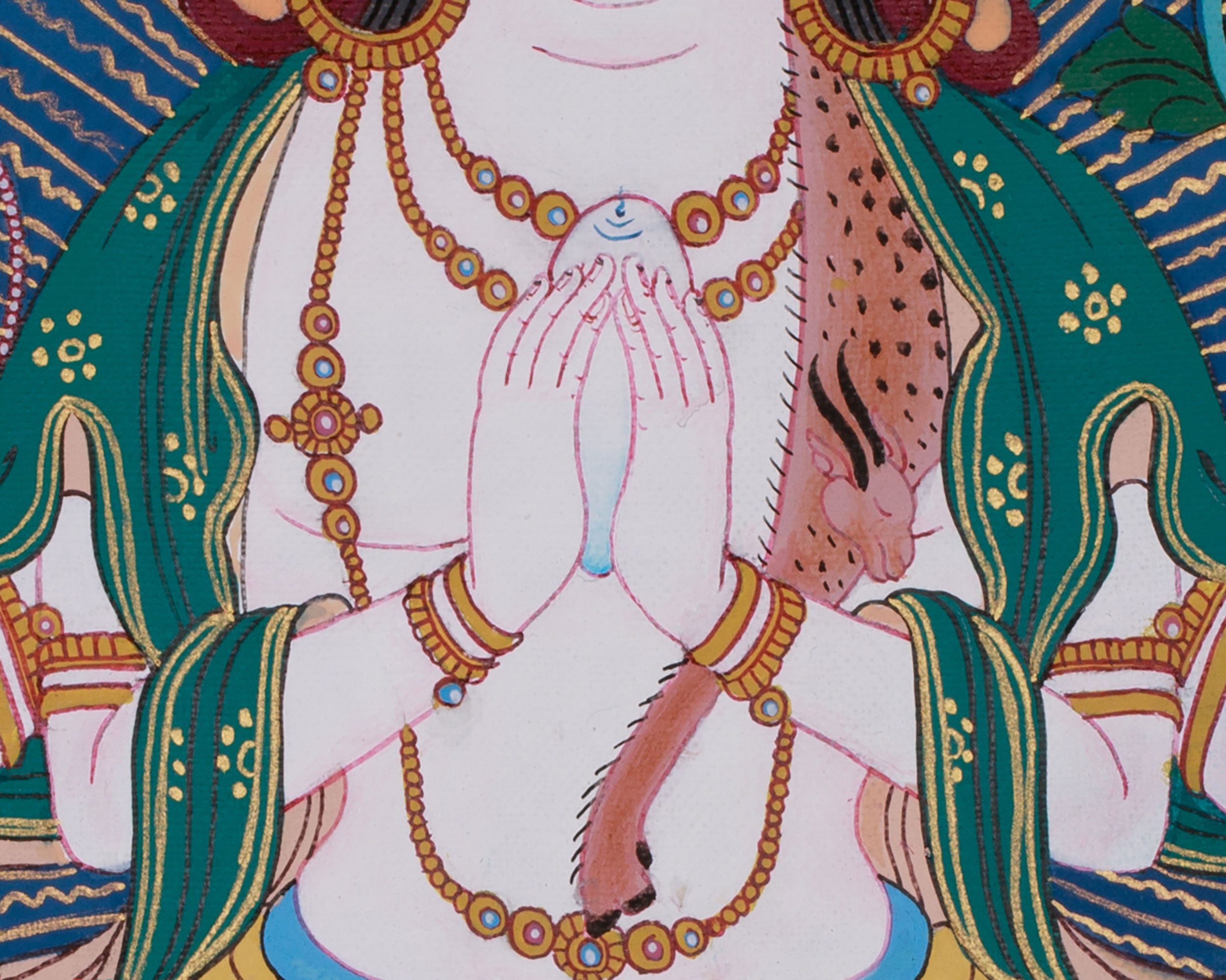 The Embodiment of Compassion, Chenrezig Thangka | Four Armed Avalokiteshvara